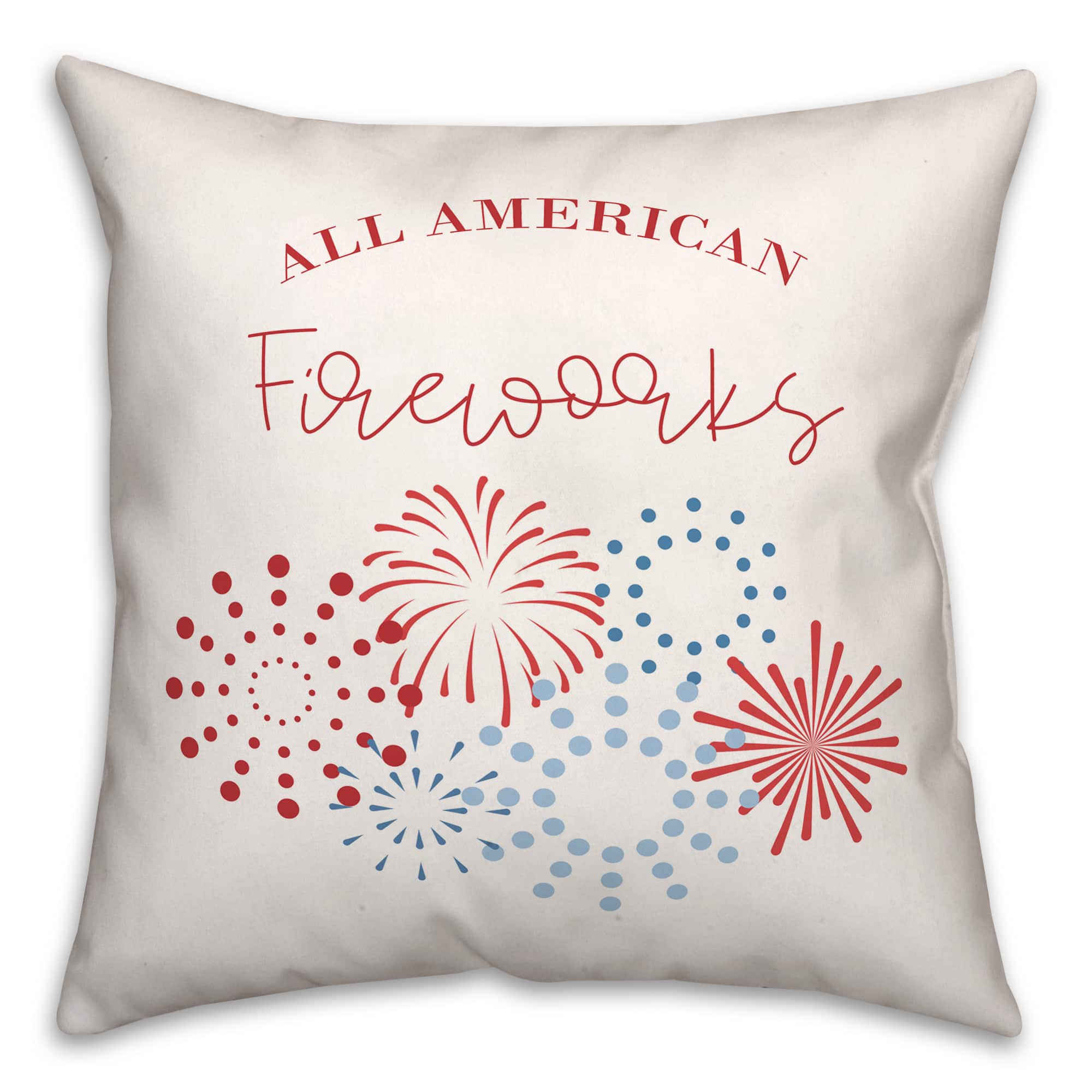 All American Fireworks Throw Pillow