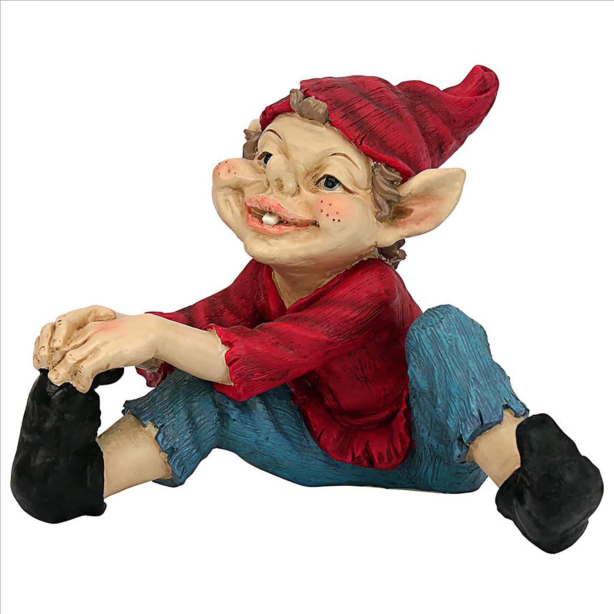 Design Toscano 9.5&#x22; Squeegee the Eccentric Elf Garden Gnome Statue