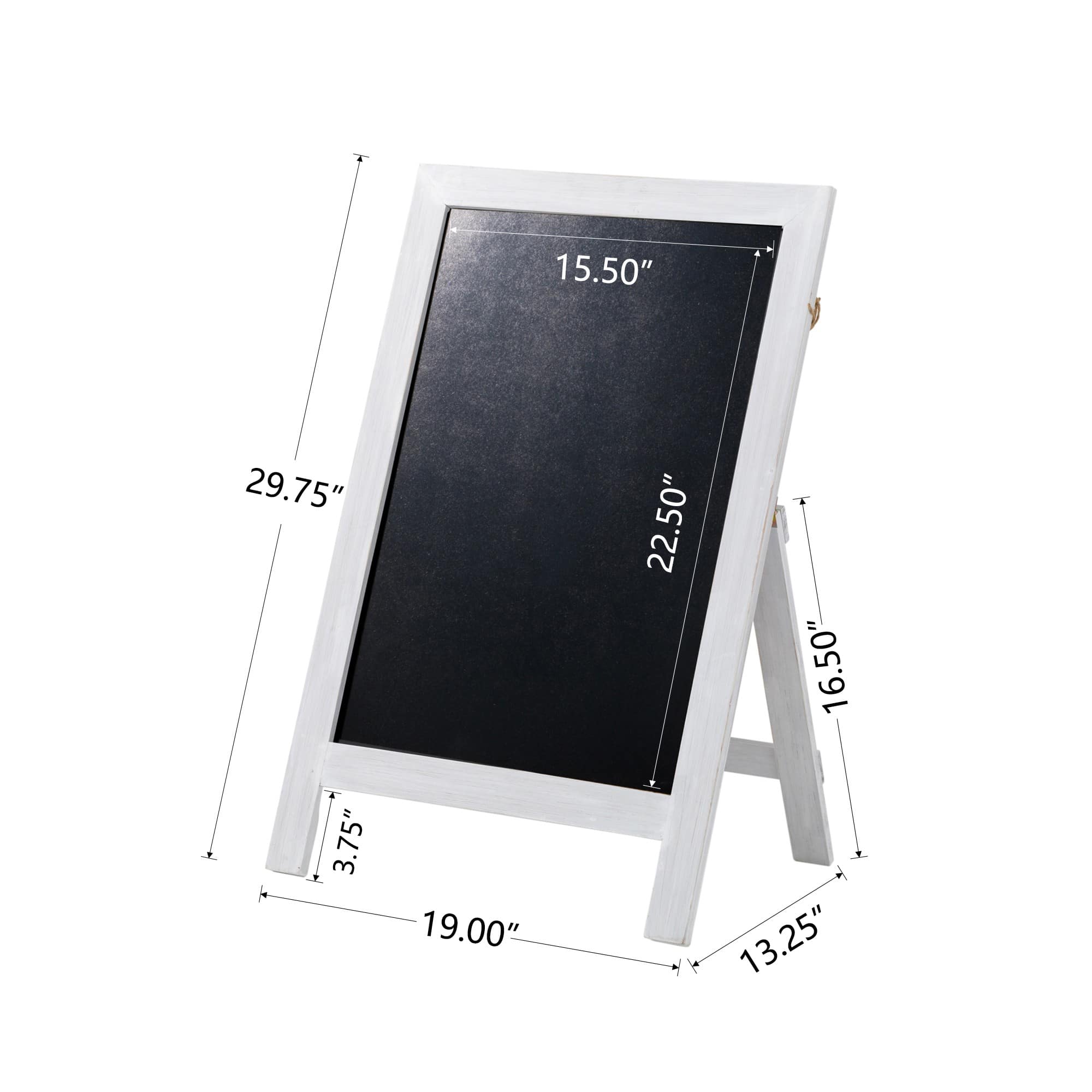 Glitzhome® 30" White Wood Chalkboard