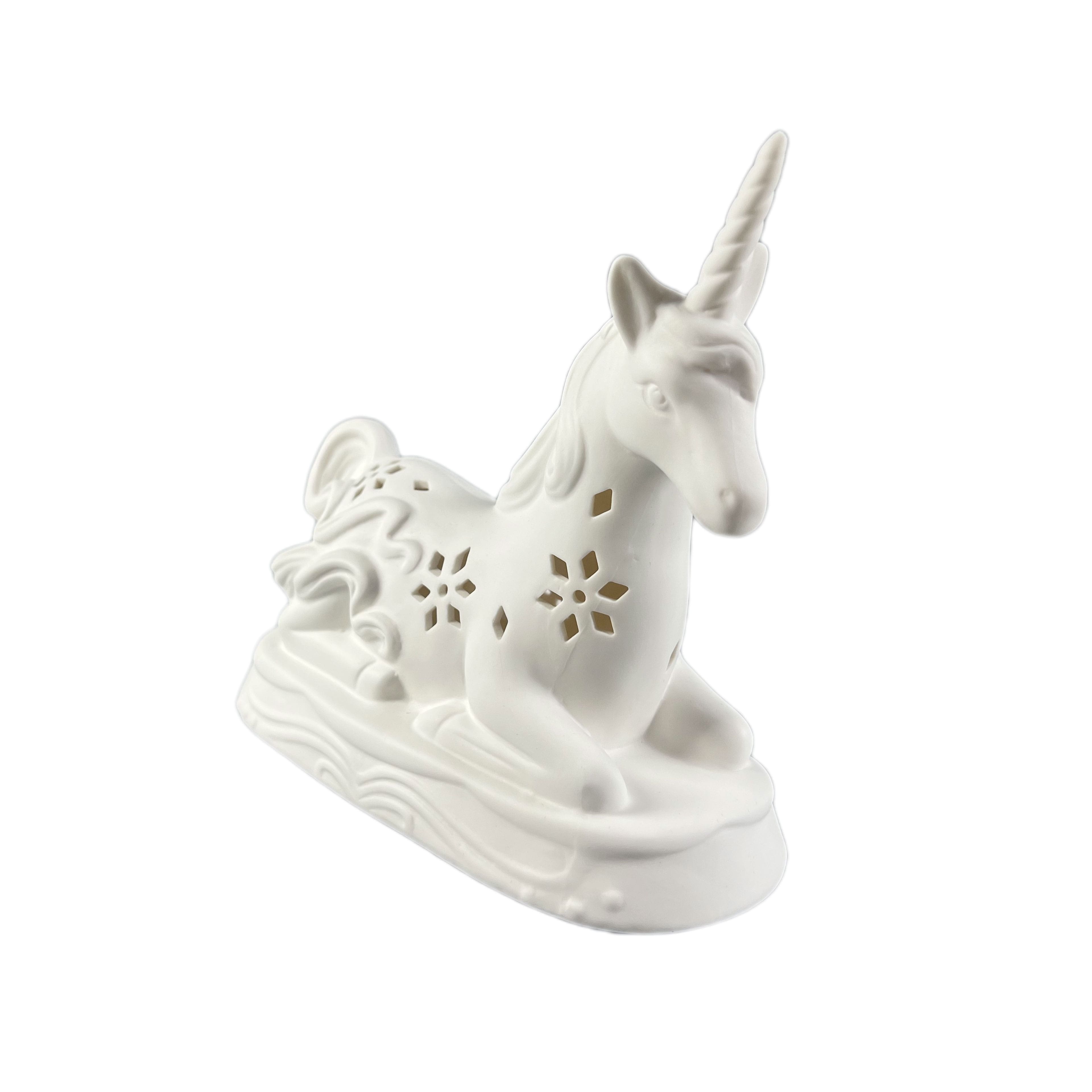 8.5&#x22; LED DIY Ceramic Unicorn D&#xE9;cor by Make Market&#xAE;