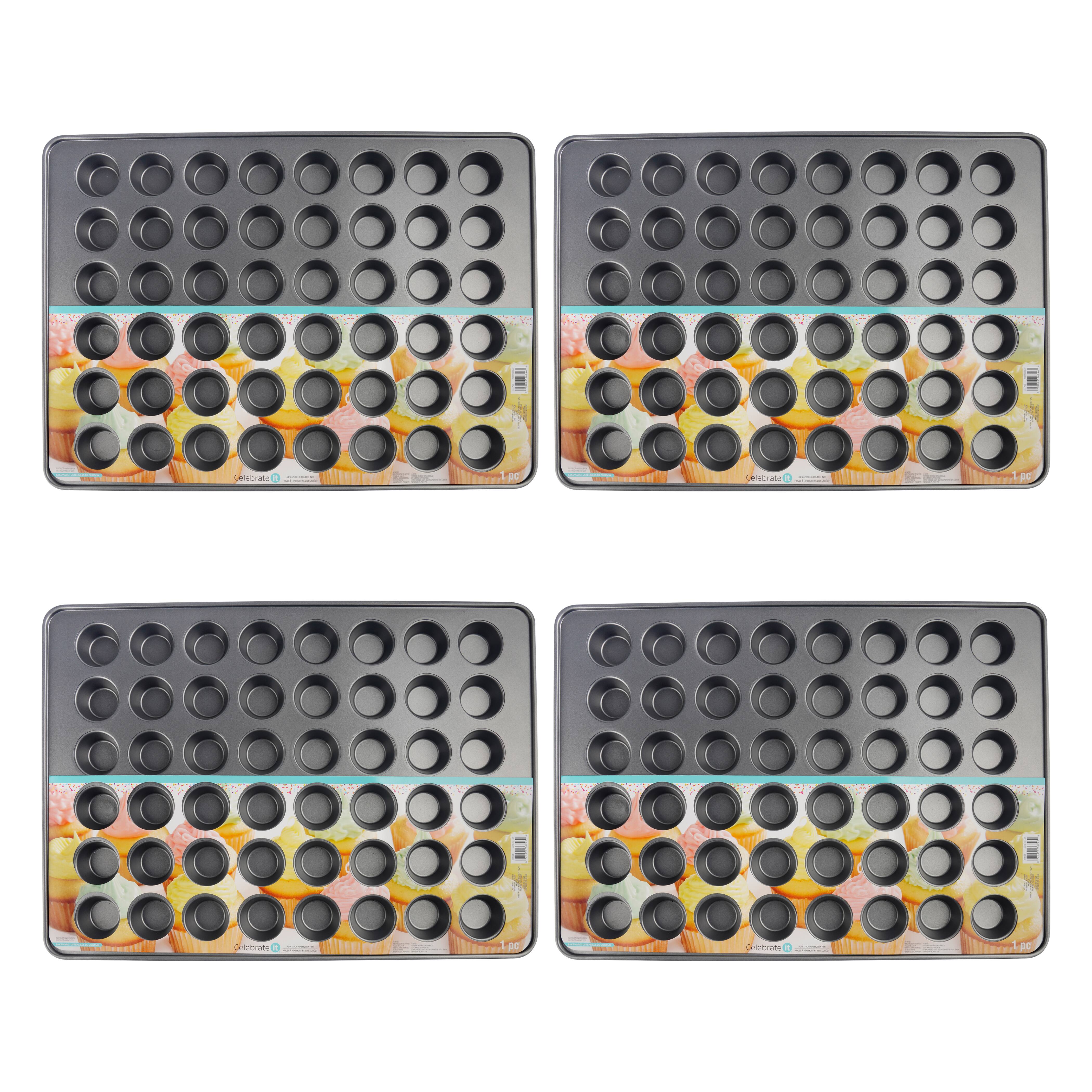 4 Pack: Non-Stick 48-Cavity Mini Muffin Pan by Celebrate It&#xAE;