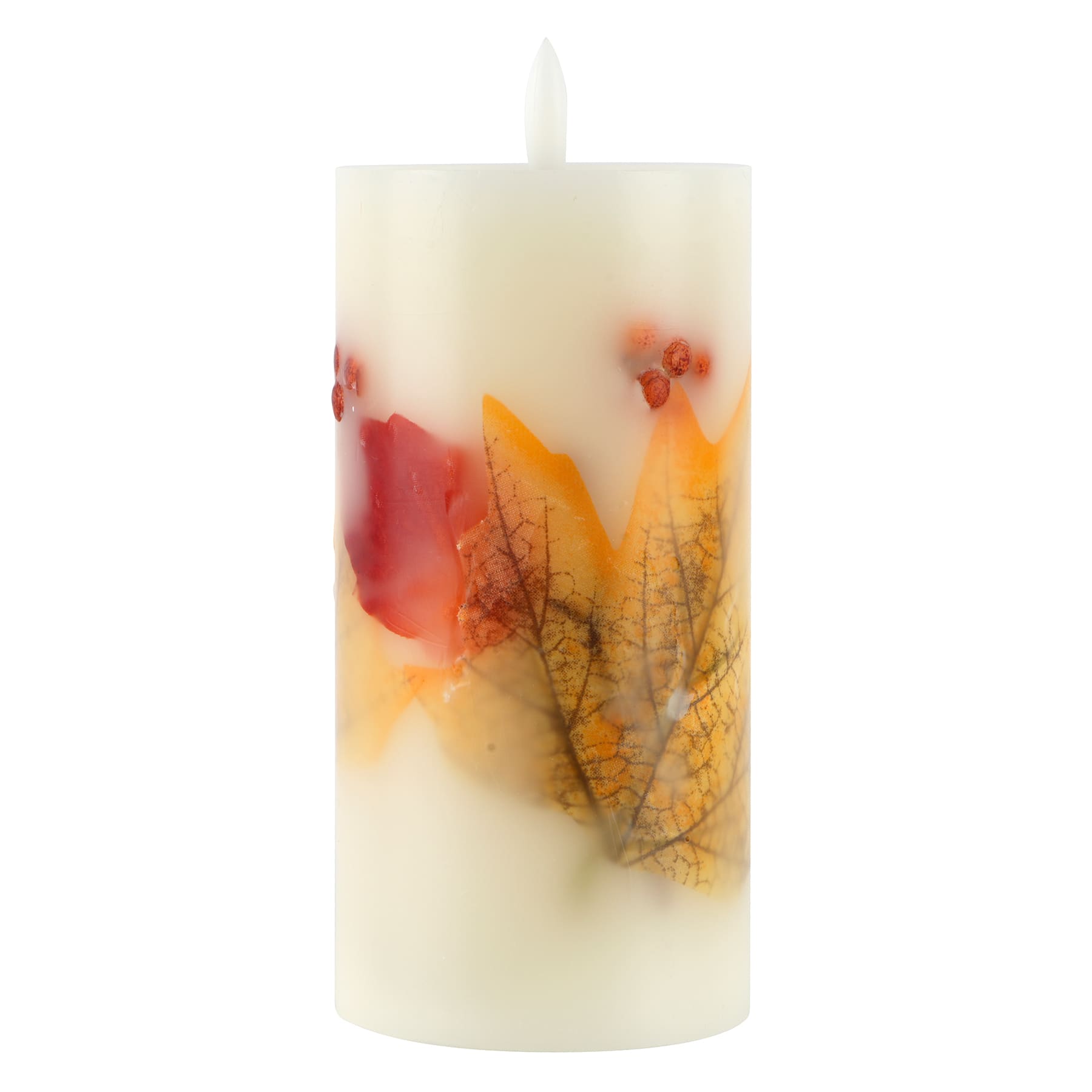 3&#x22; x 6&#x22; Maple Leaf LED Pillar Candle by Ashland&#xAE;