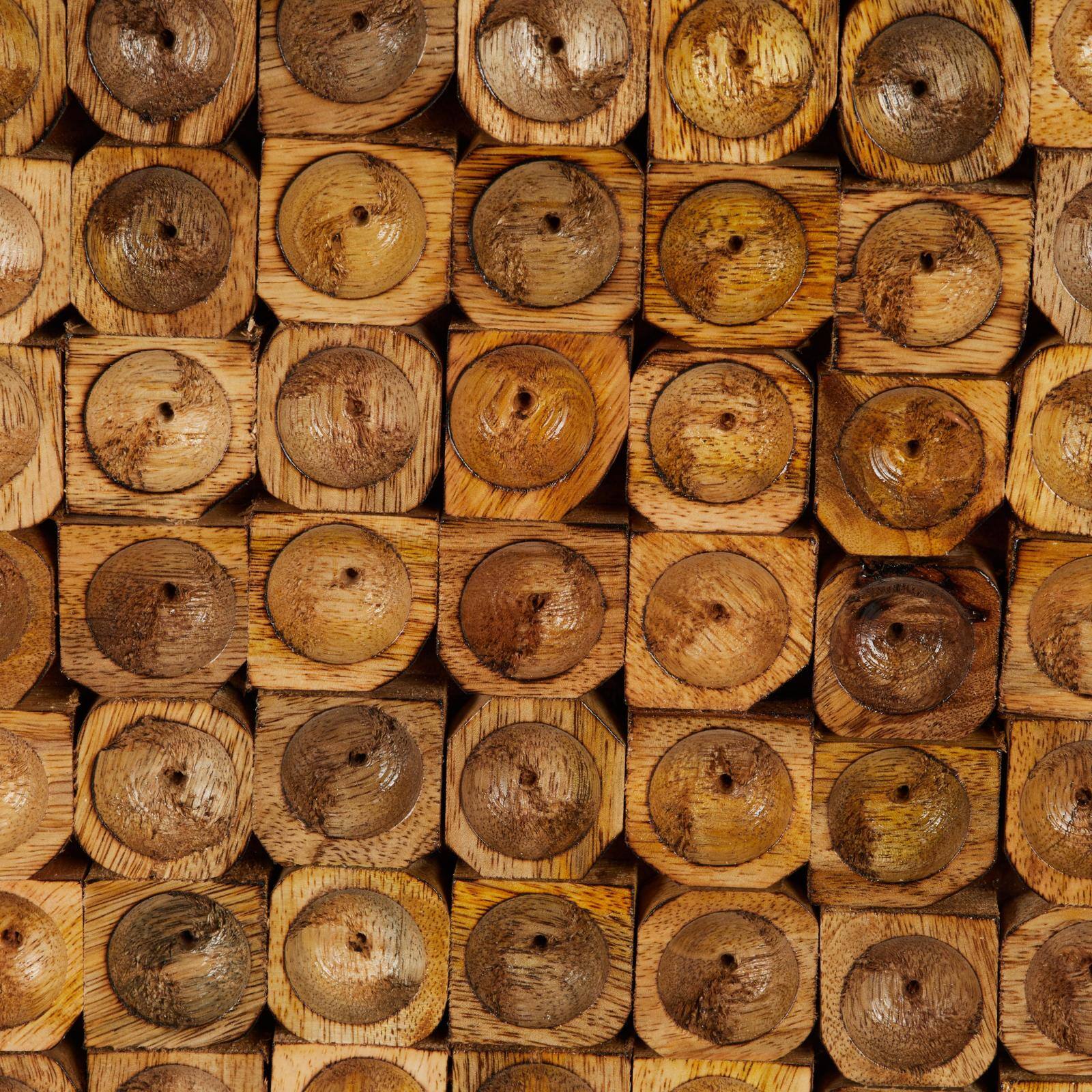 12" x 36" Brown Mango Wood Stacked Tree Trunks Wall Décor
