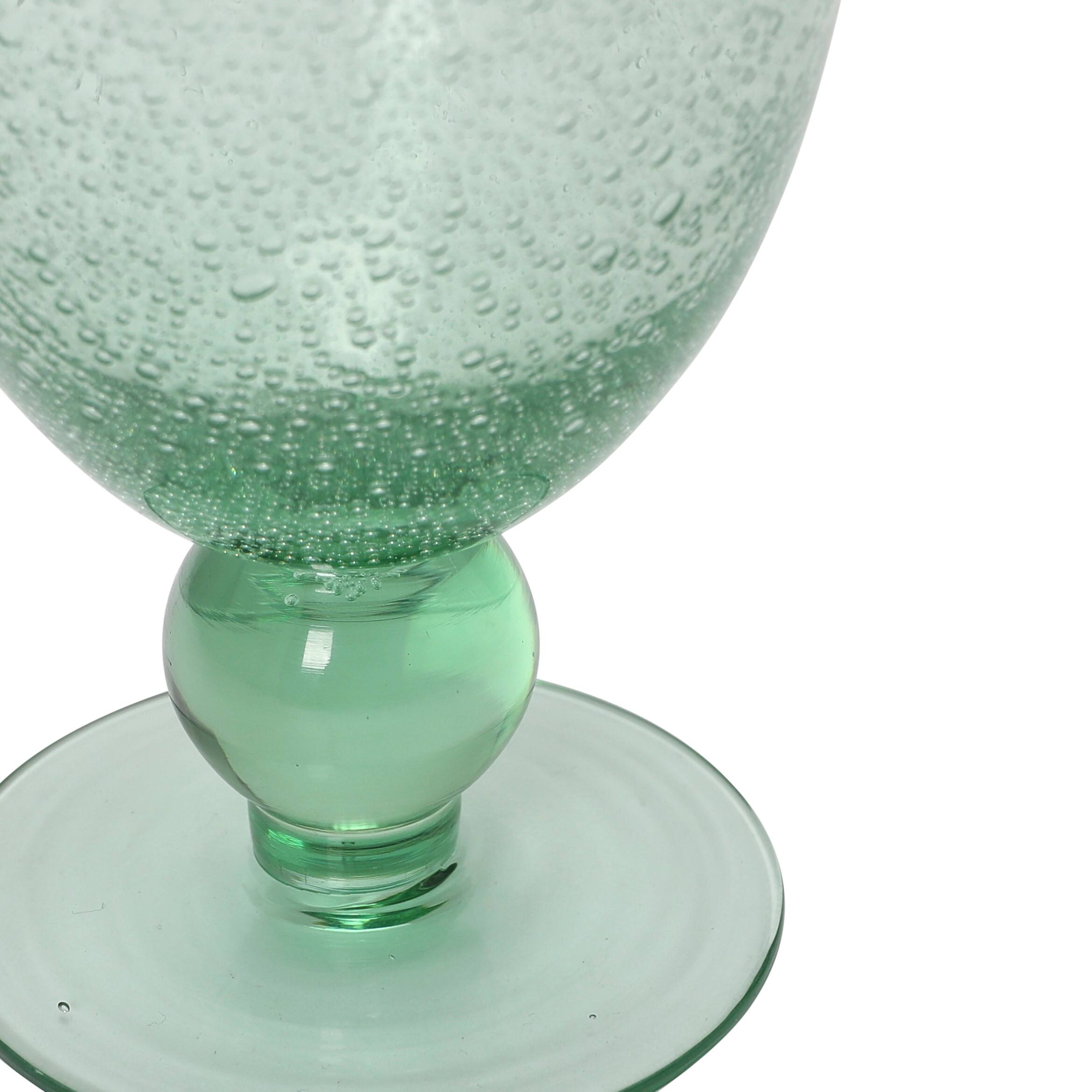 Hello Honey® 14oz. Transparent Stemmed Bubble Glass Set