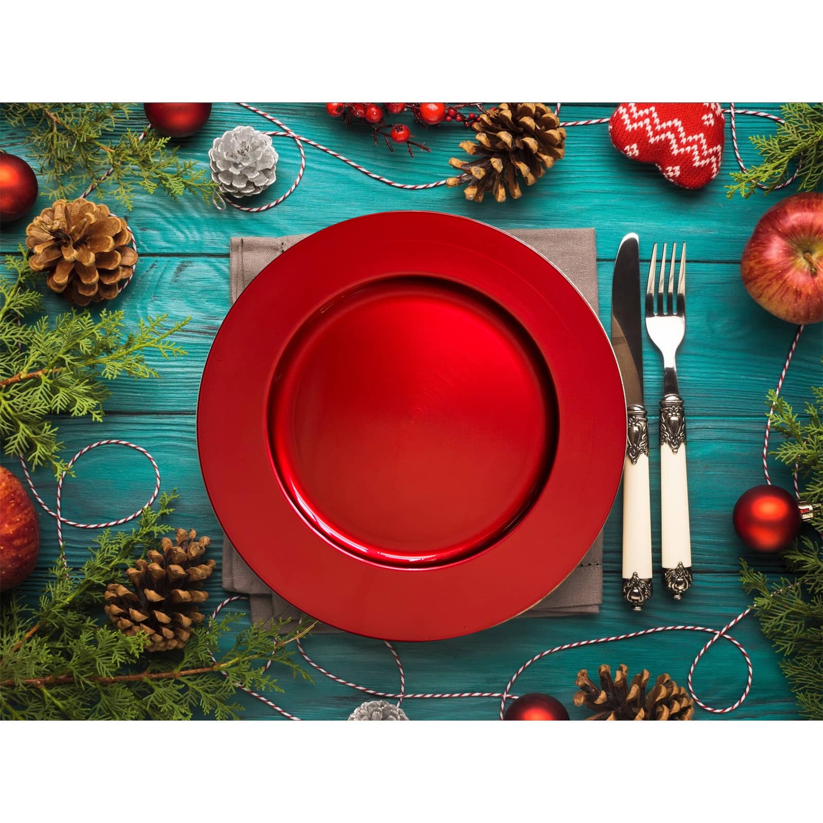 13&#x22; Red Decorative Charger Plates, 6ct. by Ashland&#xAE;