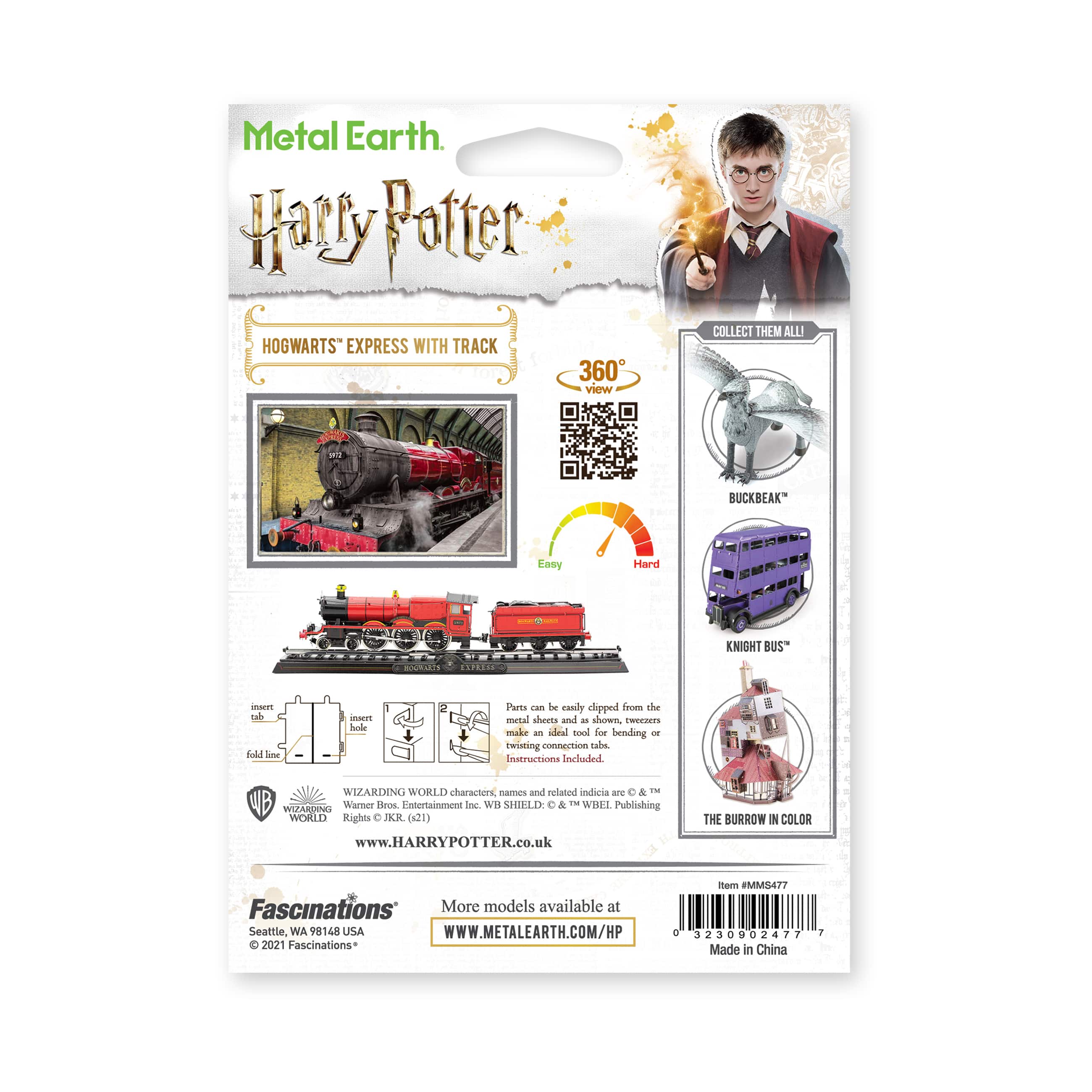 Metal Earth 3D Metal Model Kit - Harry Potter Hogwarts Express with Track