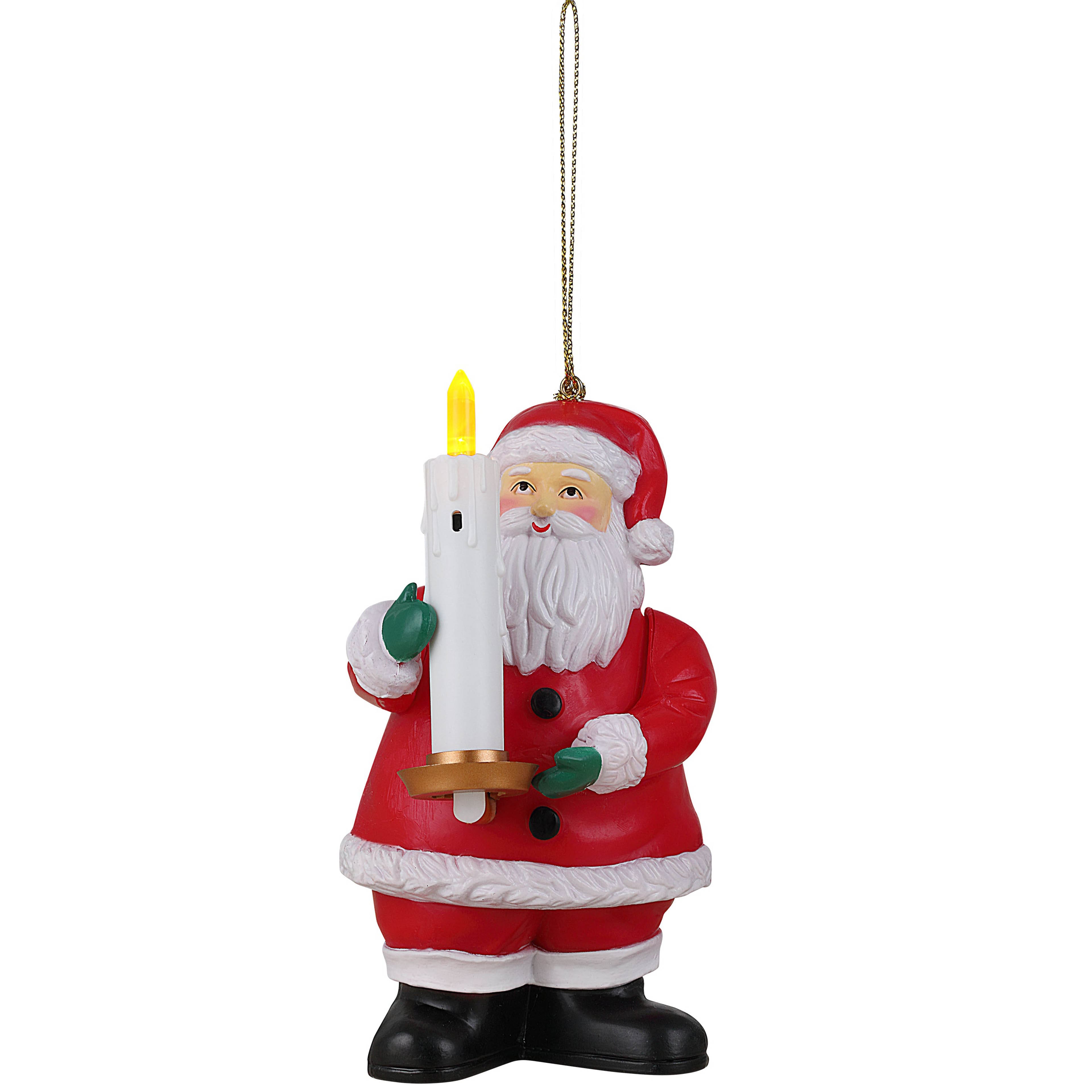 Mr. Christmas 5.5&#x22; LED Lit Goodnight Lights Santa Ornament