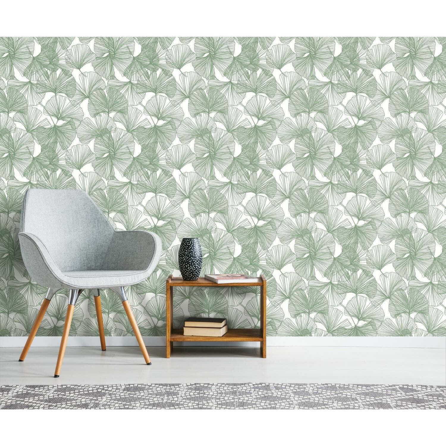 RoomMates Gingko Leaves Peel & Stick Wallpaper