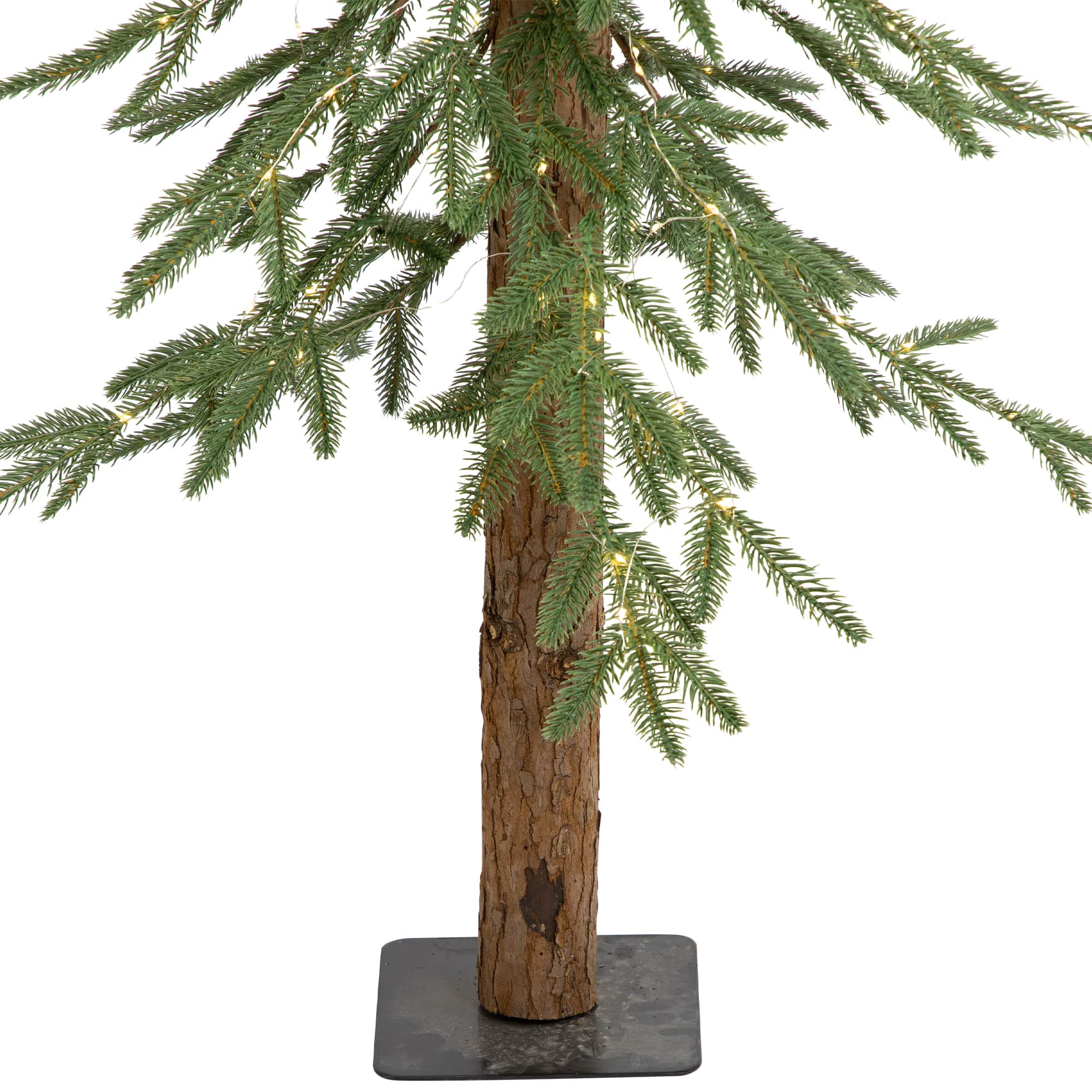 4ft. Pre-Lit Alpine Artificial Christmas Tree, Clear LED Lights