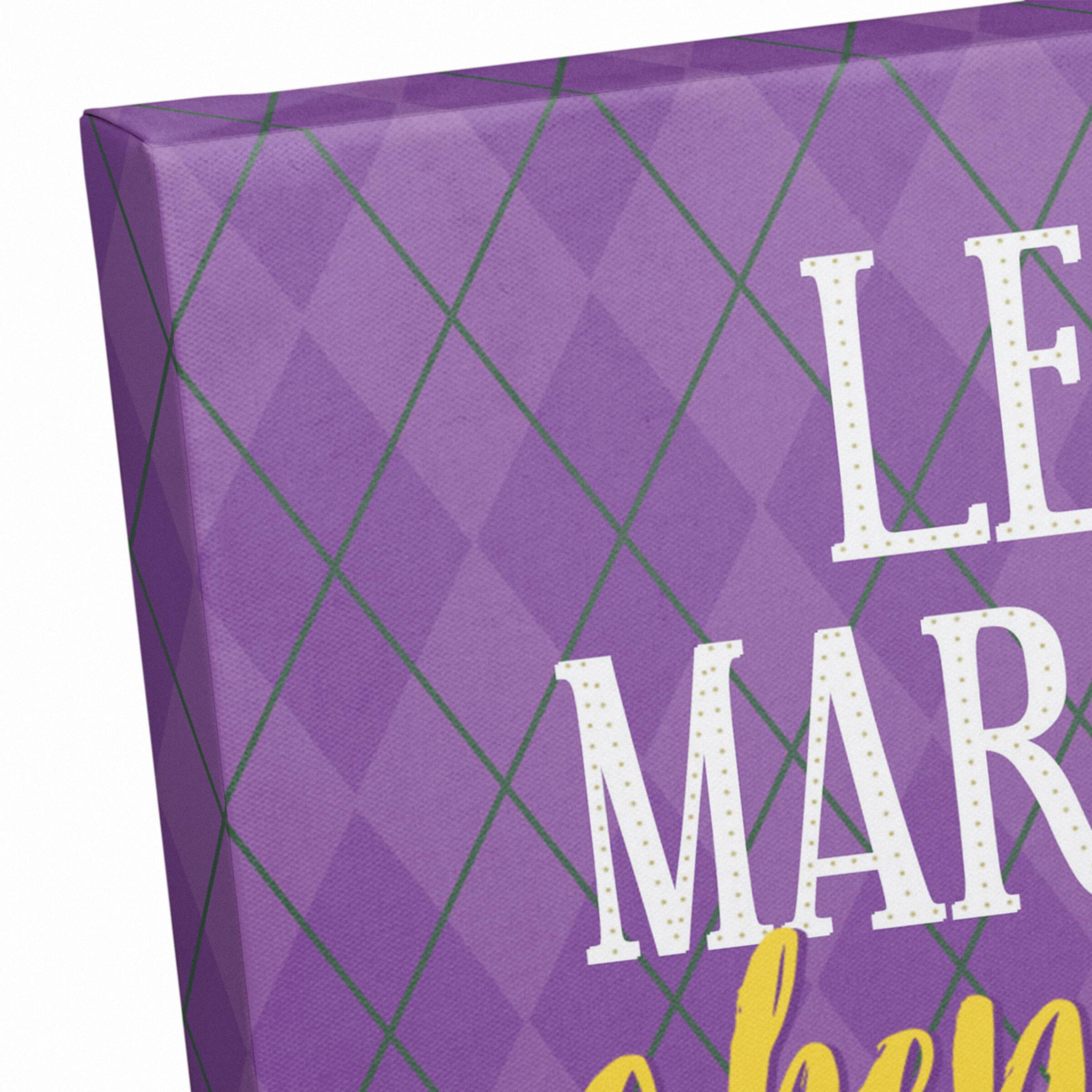 Let Shenanigans Begin Mardi Gras Canvas Wall Art