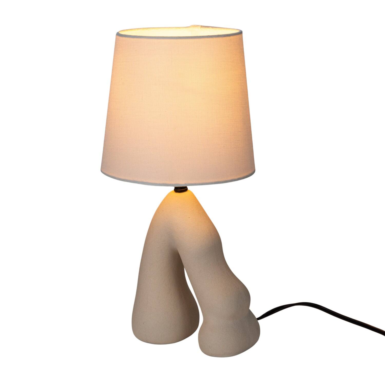 Hello Honey® 16.5" White Volcano Finish Ceramic Table Lamp