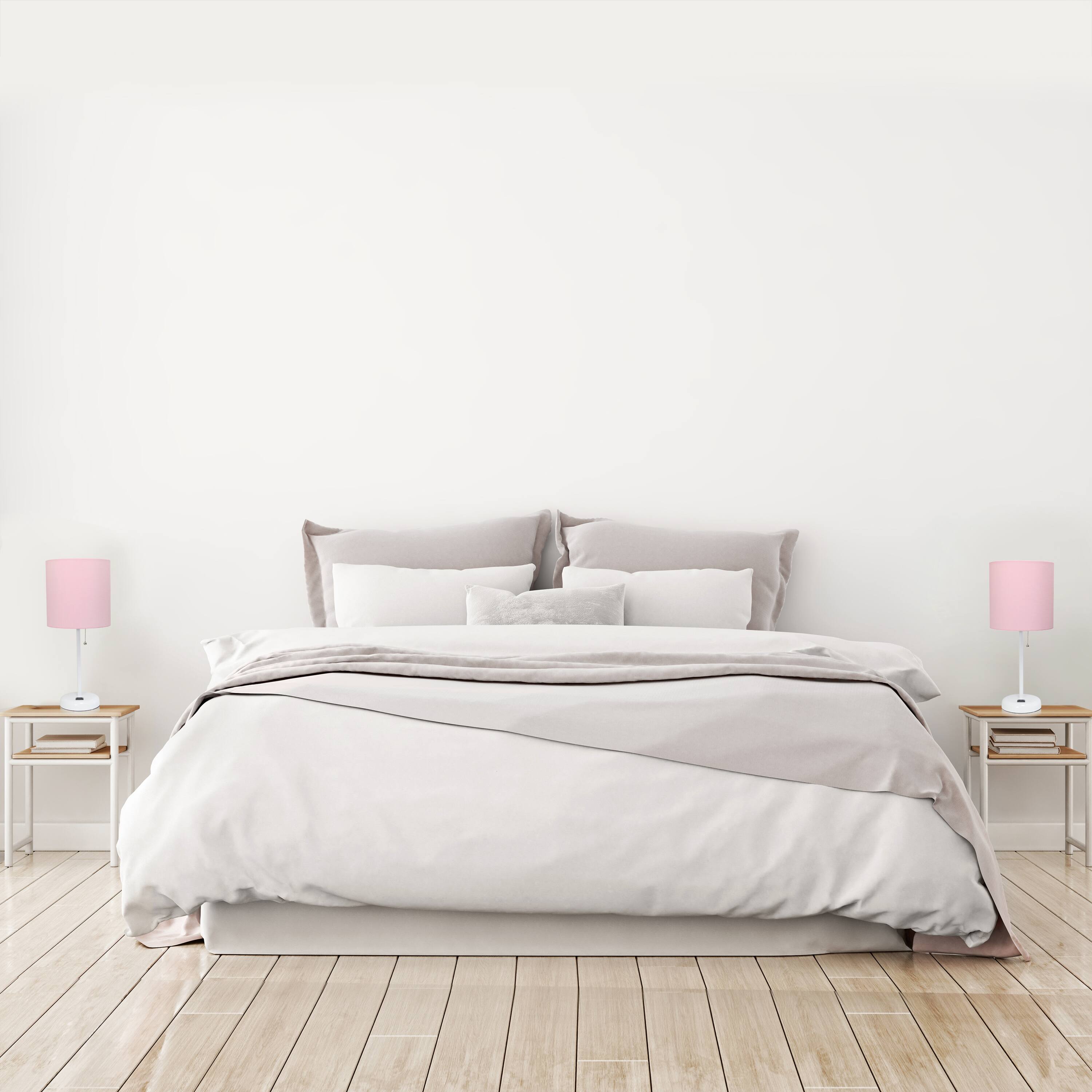 LimeLights White Base Lamp with Charging Outlet