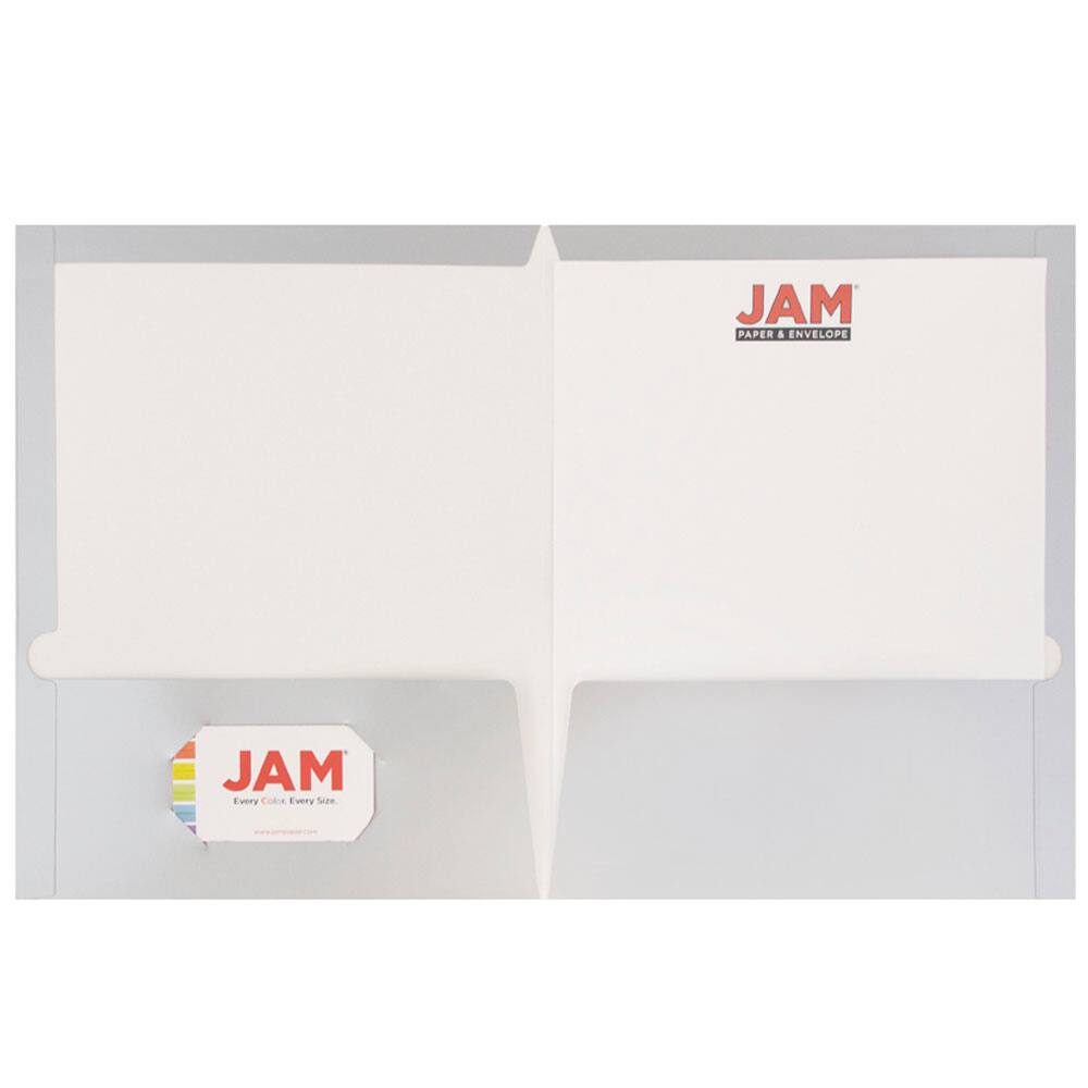 JAM Paper Glossy Laminated Two Pocket Folders, 50ct.