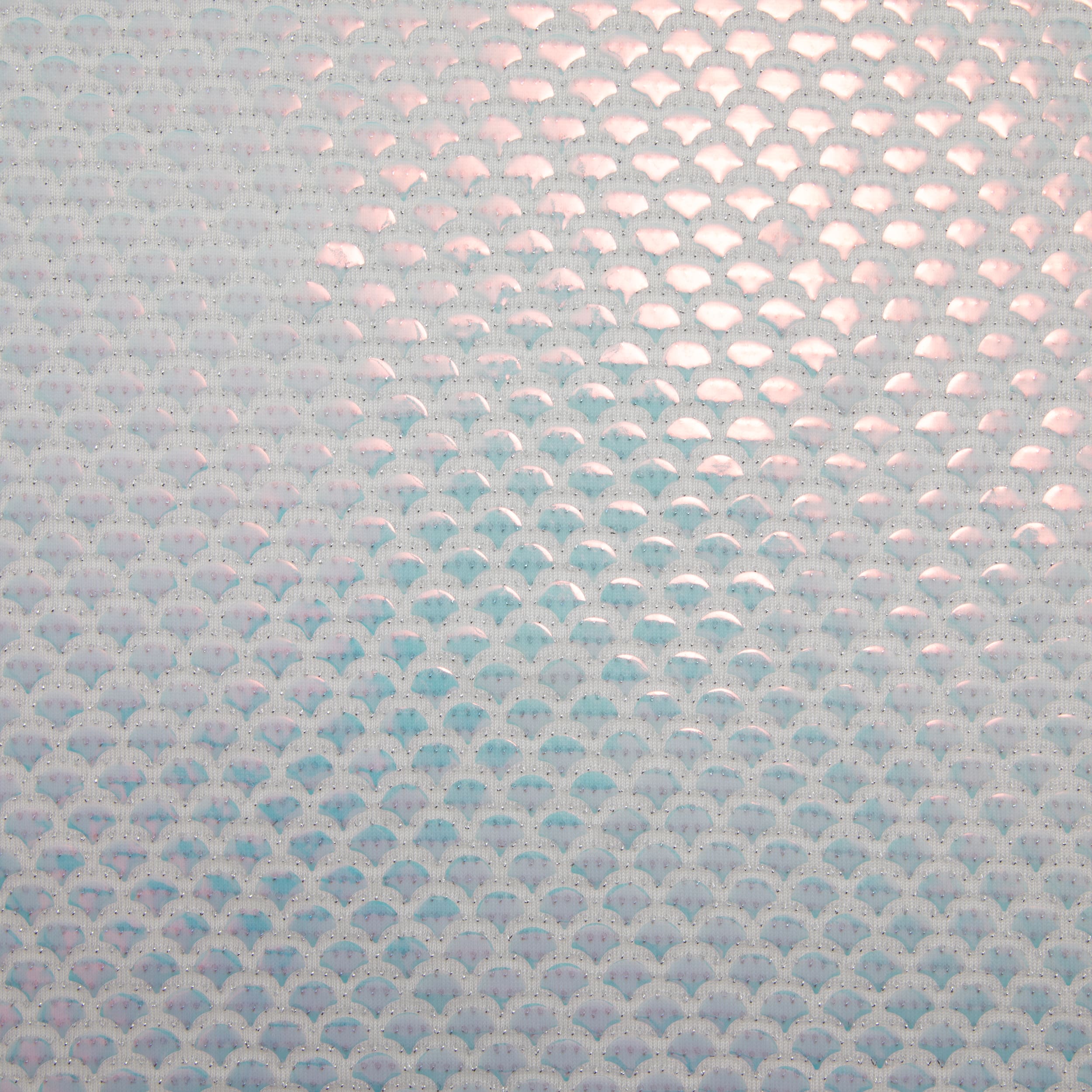 Cosplay by Yaya Han White Iridescent Scale Stretch Fabric