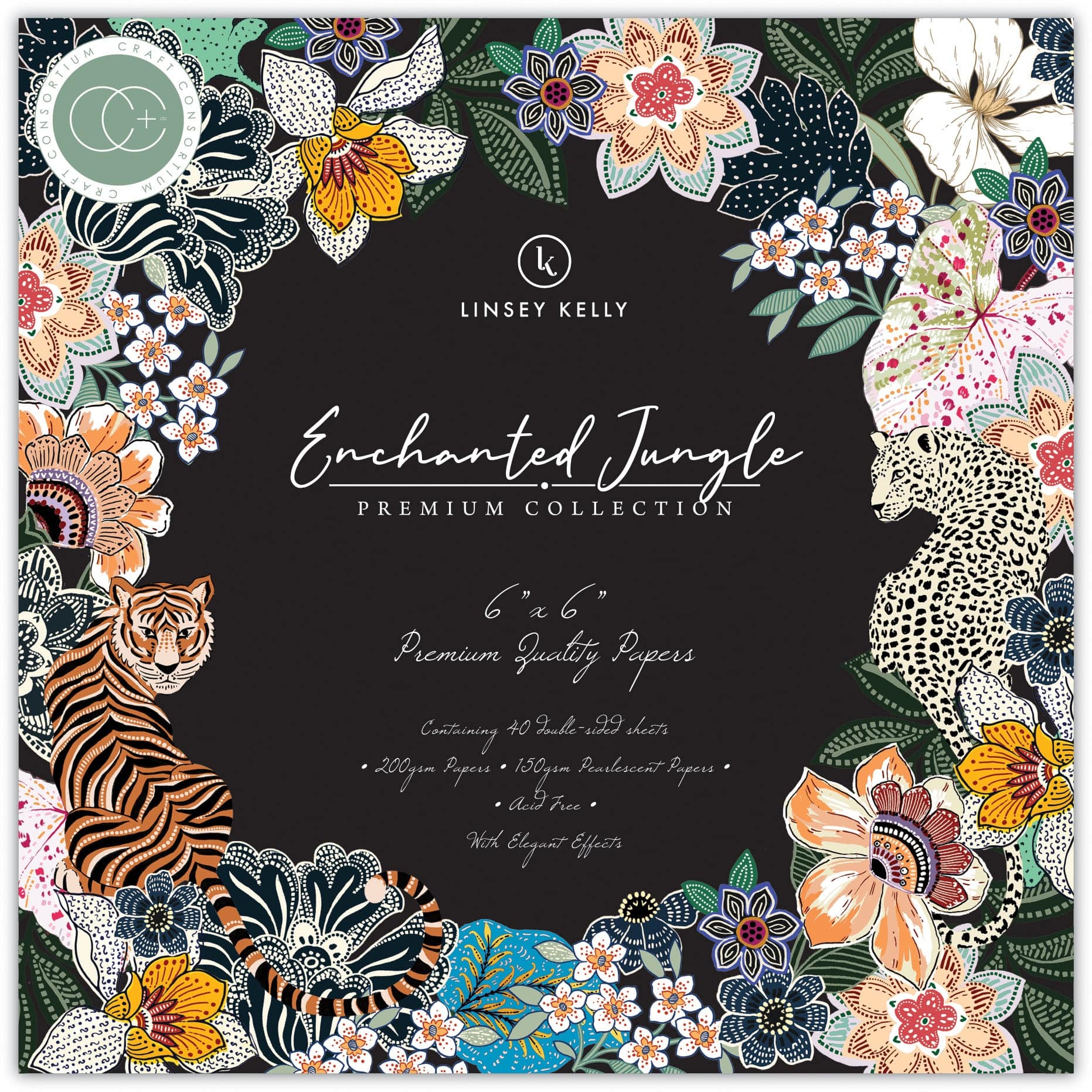 Craft Consortium Linsey Kelly Enchanted Jungle Double-Sided Paper Pad, 6 x  6, Michaels in 2023