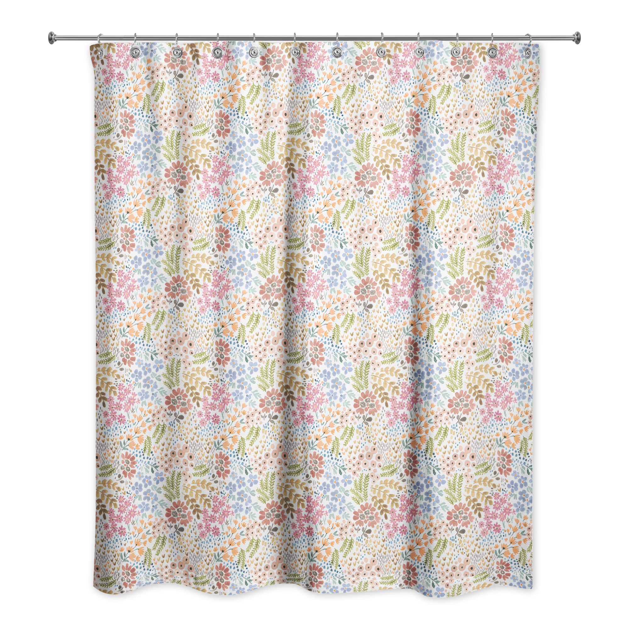 Wild Flower Floral Shower Curtain