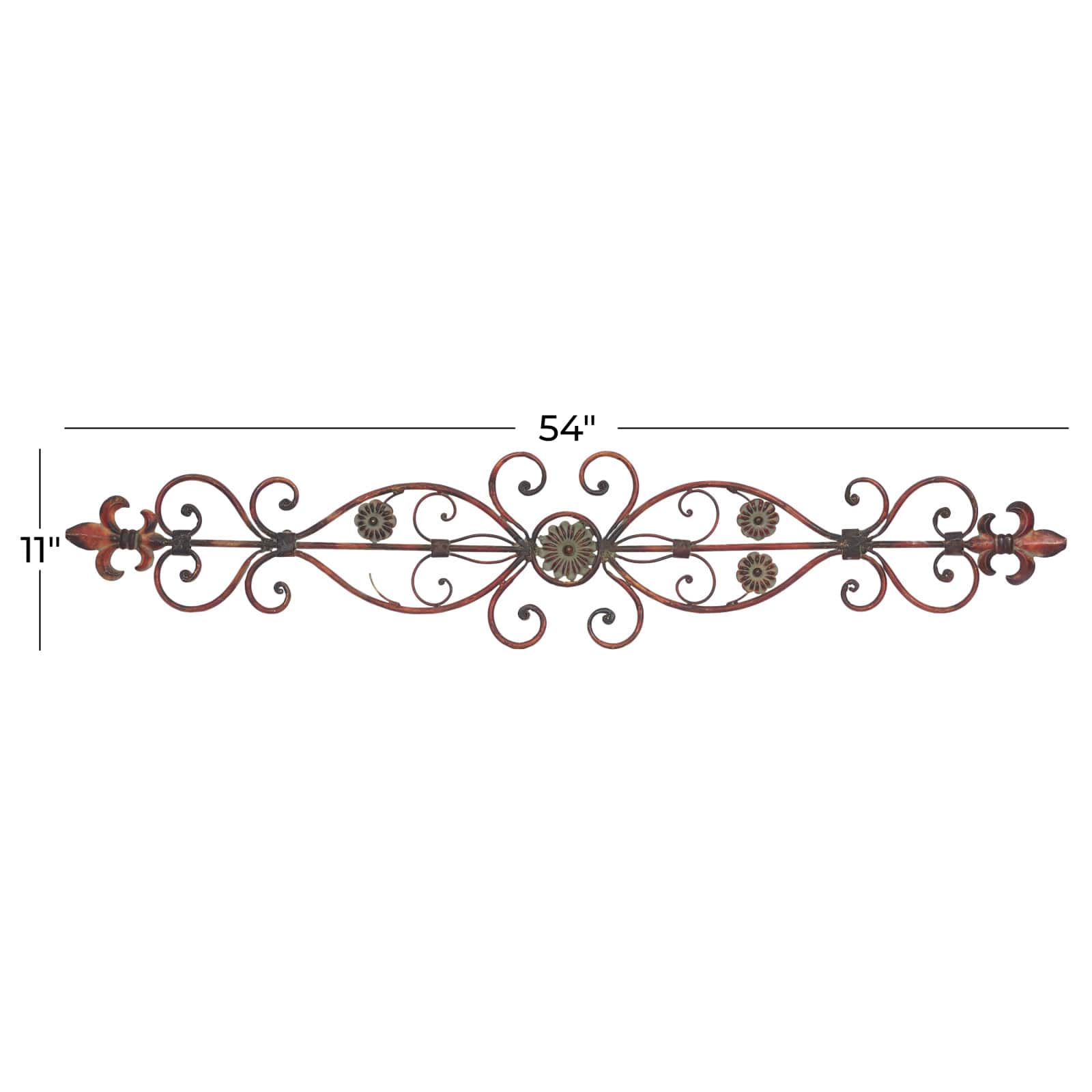54&#x22; Brown Metal Rustic Wall D&#xE9;cor