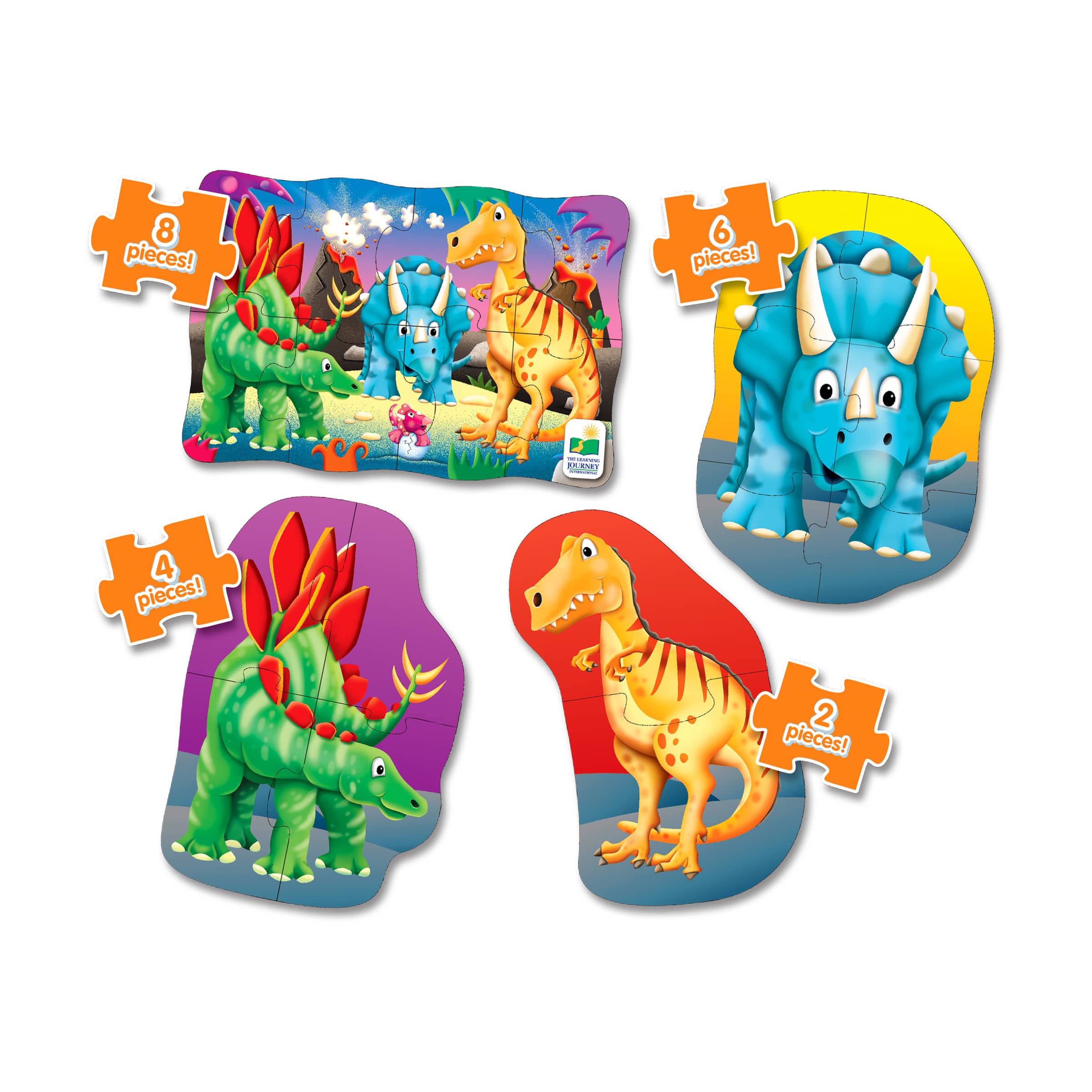 My First Puzzles - 4 In A Box - Dino: 20 Pcs