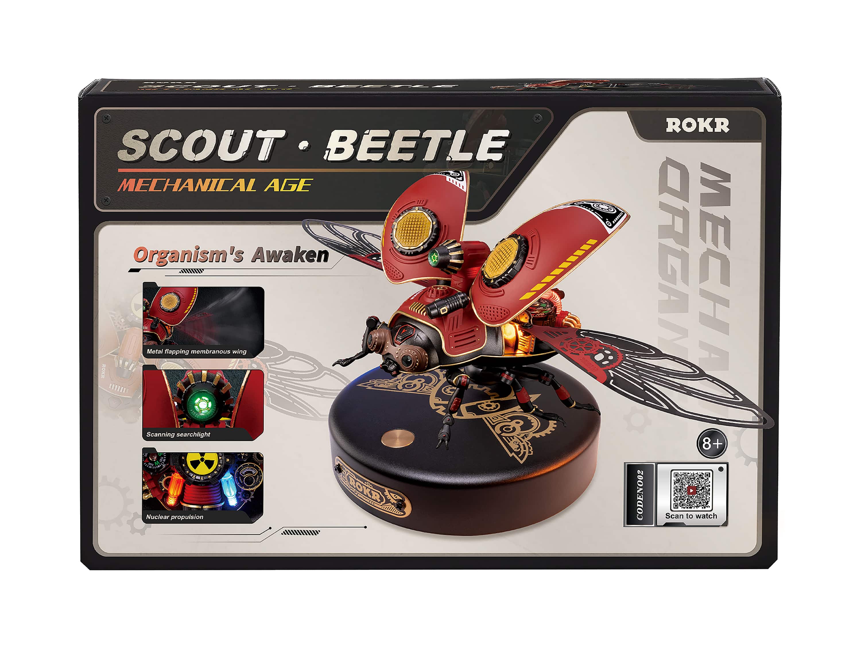 ROKR® Mechanical Age Scout Beetle LED 3D Puzzle Kit