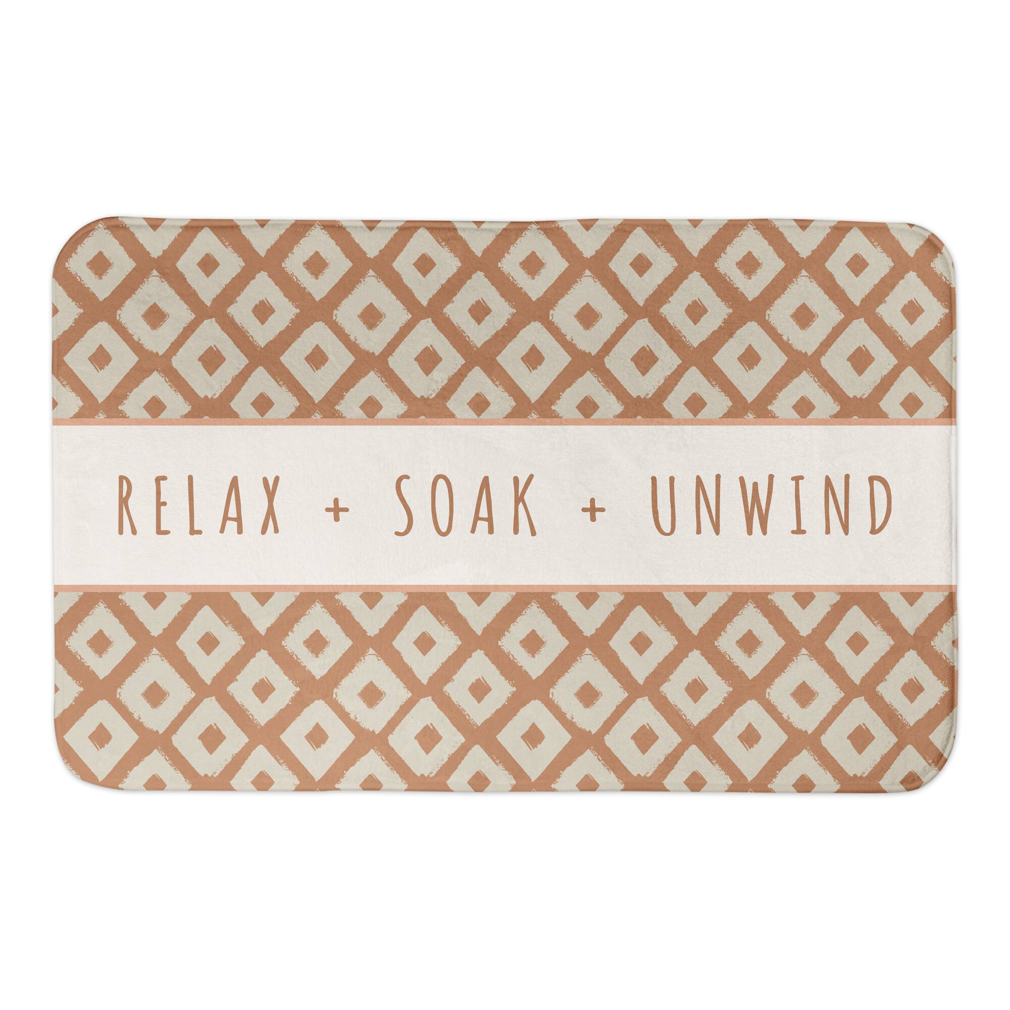 Relax Soak Unwind 34&#x22; x 21&#x22; Bath Mat