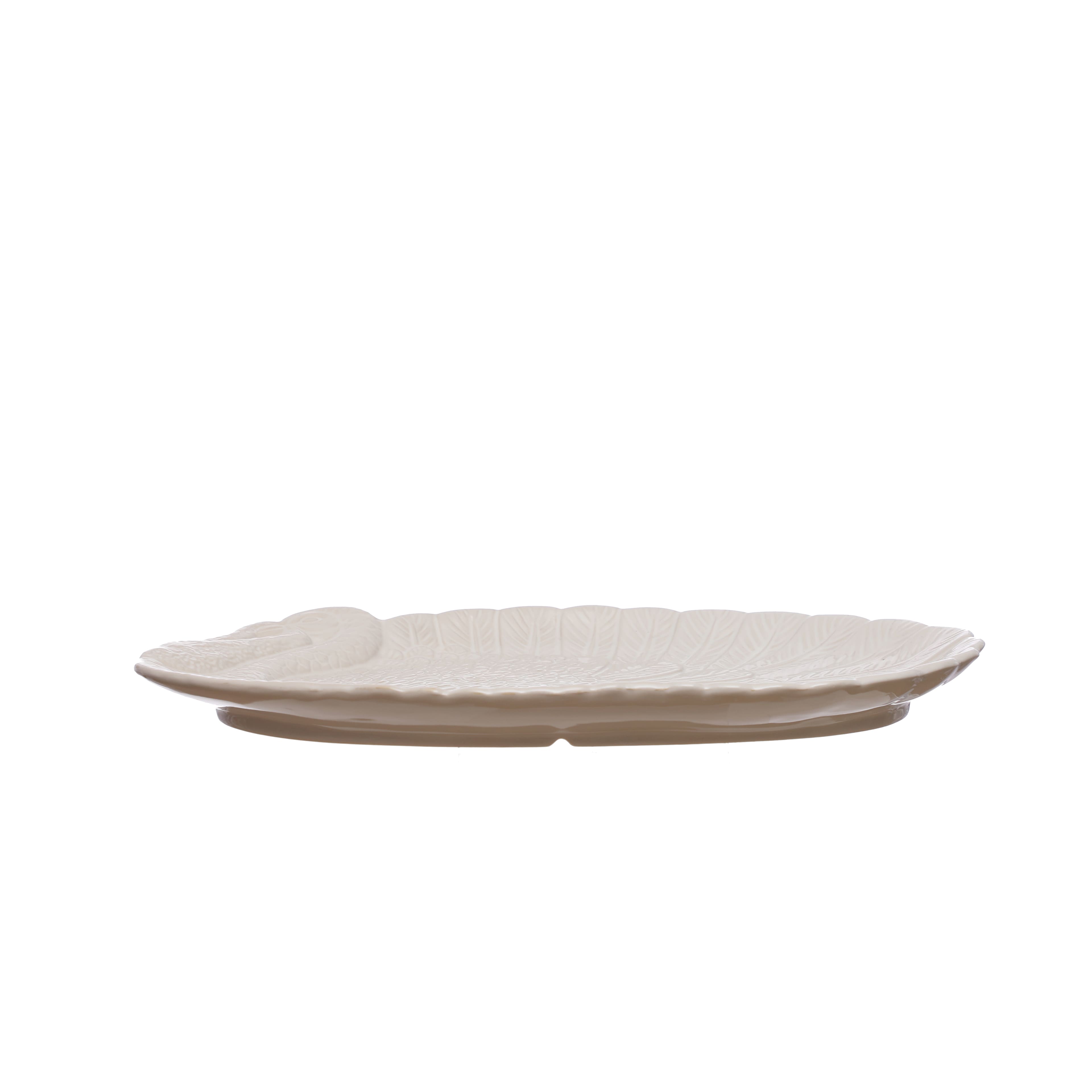 16.25" White Turkey Ceramic Platter by Ashland®