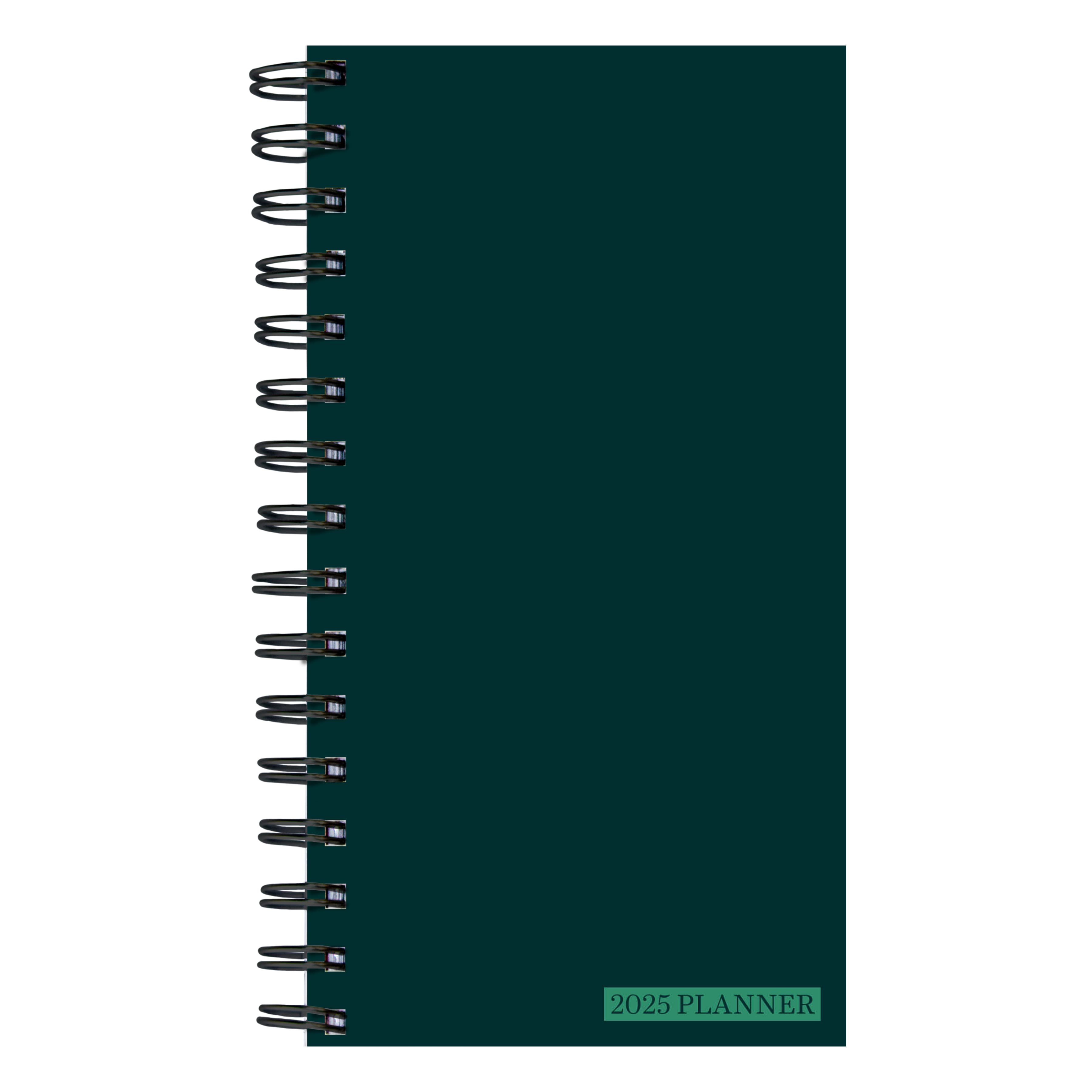 TF Publishing 2025 Deep Jade Small Weekly Monthly Spiral Planner