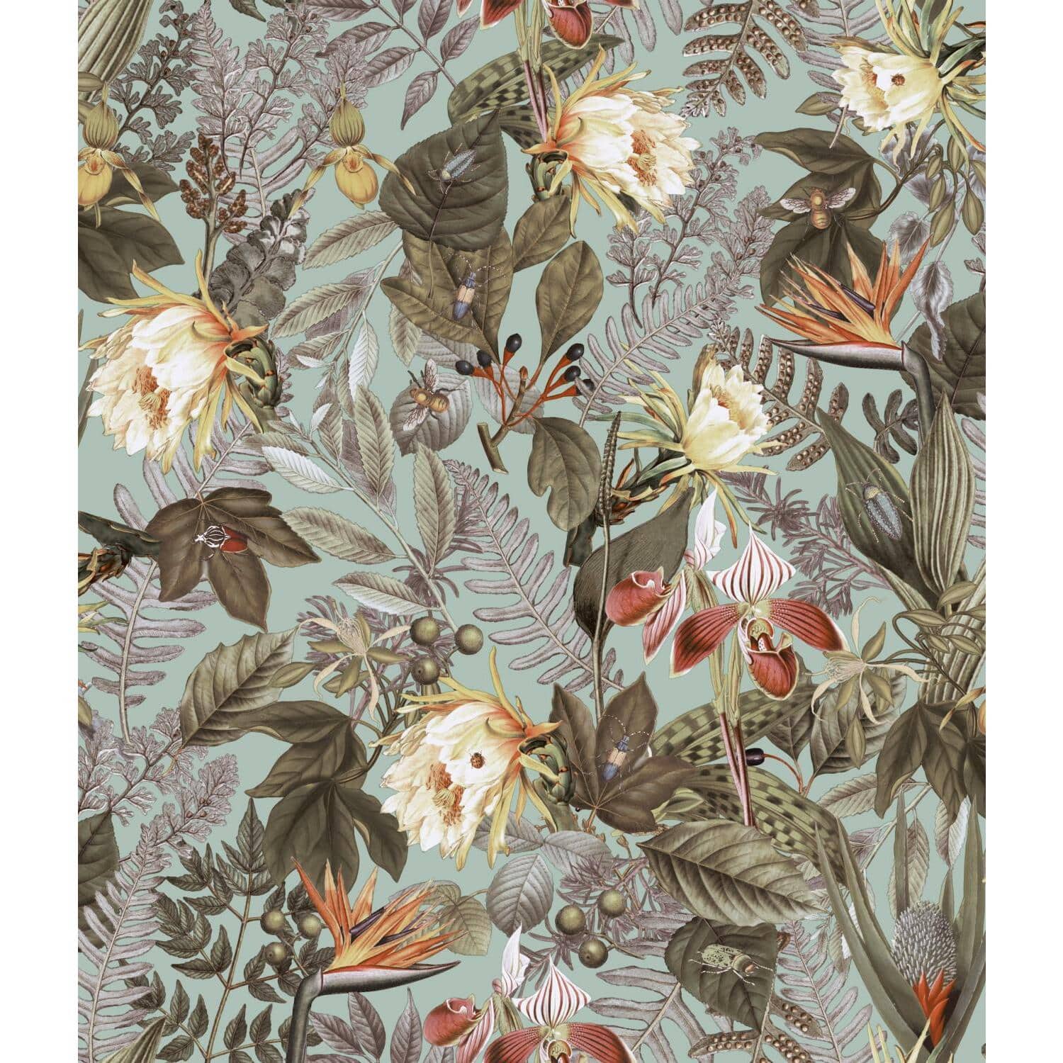 RoomMates Tropical Flowers Peel &#x26; Stick Wallpaper
