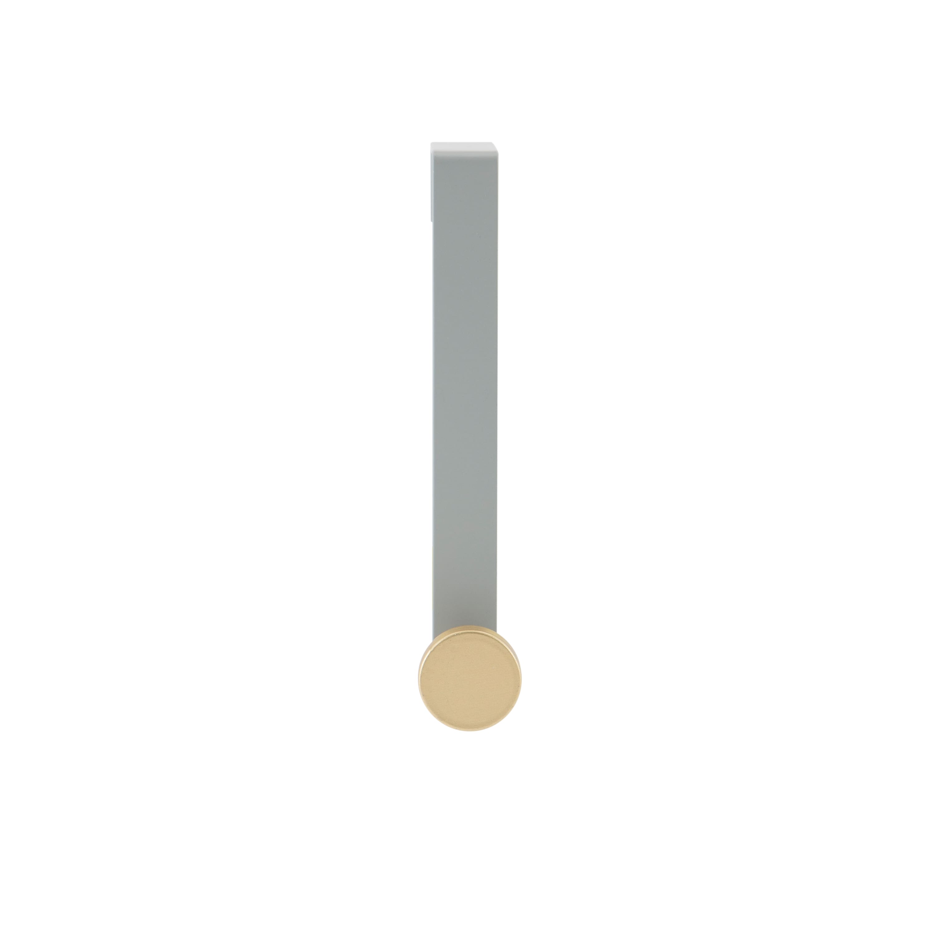 Elle D&#xE9;cor Gray 3 Pack Single Over the Door Hooks