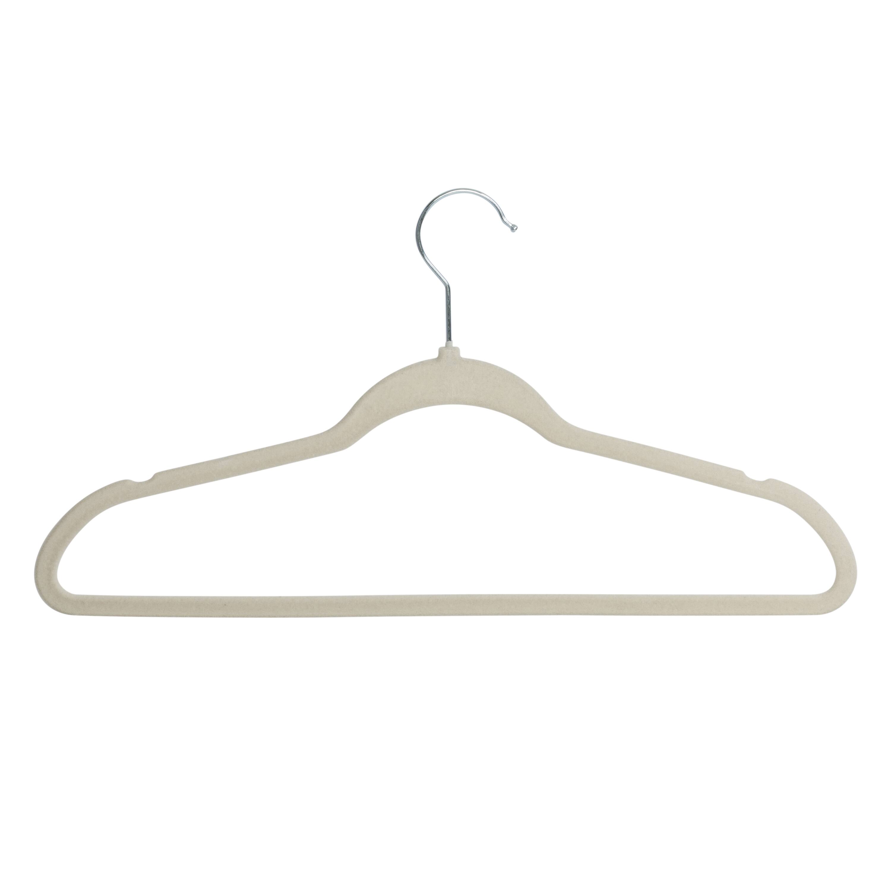 Honey Can Do Warm Gray Slim-Profile Non-Slip Velvet Hangers, 35ct.