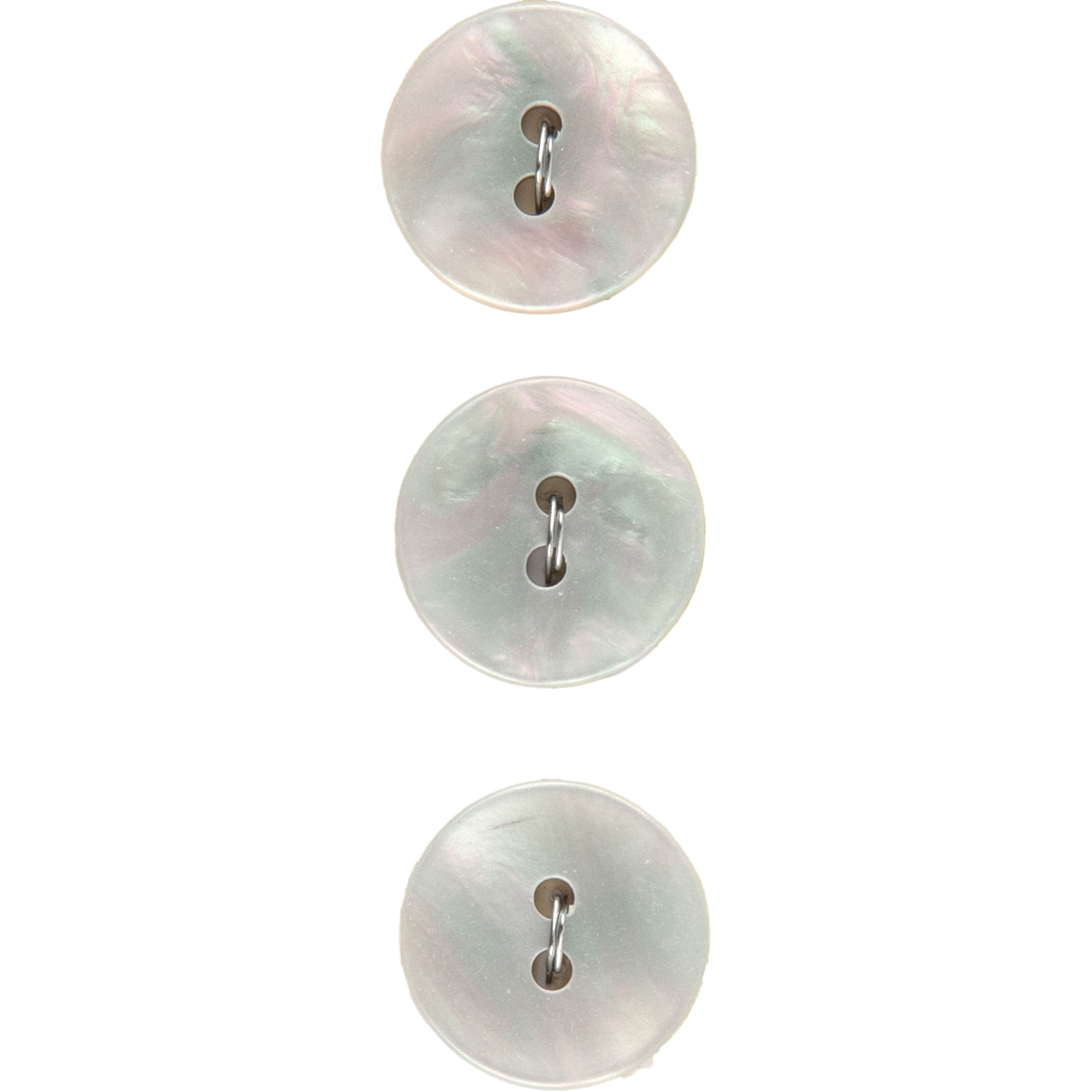 LaMode&#xAE; 5/8&#x22; White Iridescent Faux Shell 2-Hole Buttons, 3ct.