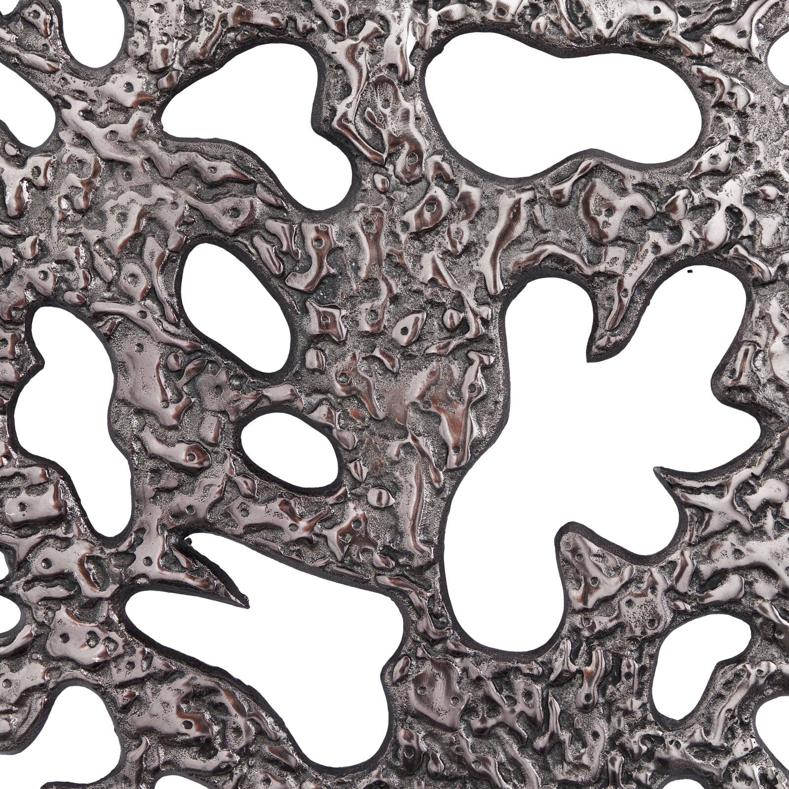 Set of 3 Silver Aluminum Modern Wall Decor, 25" x 25" x 25"