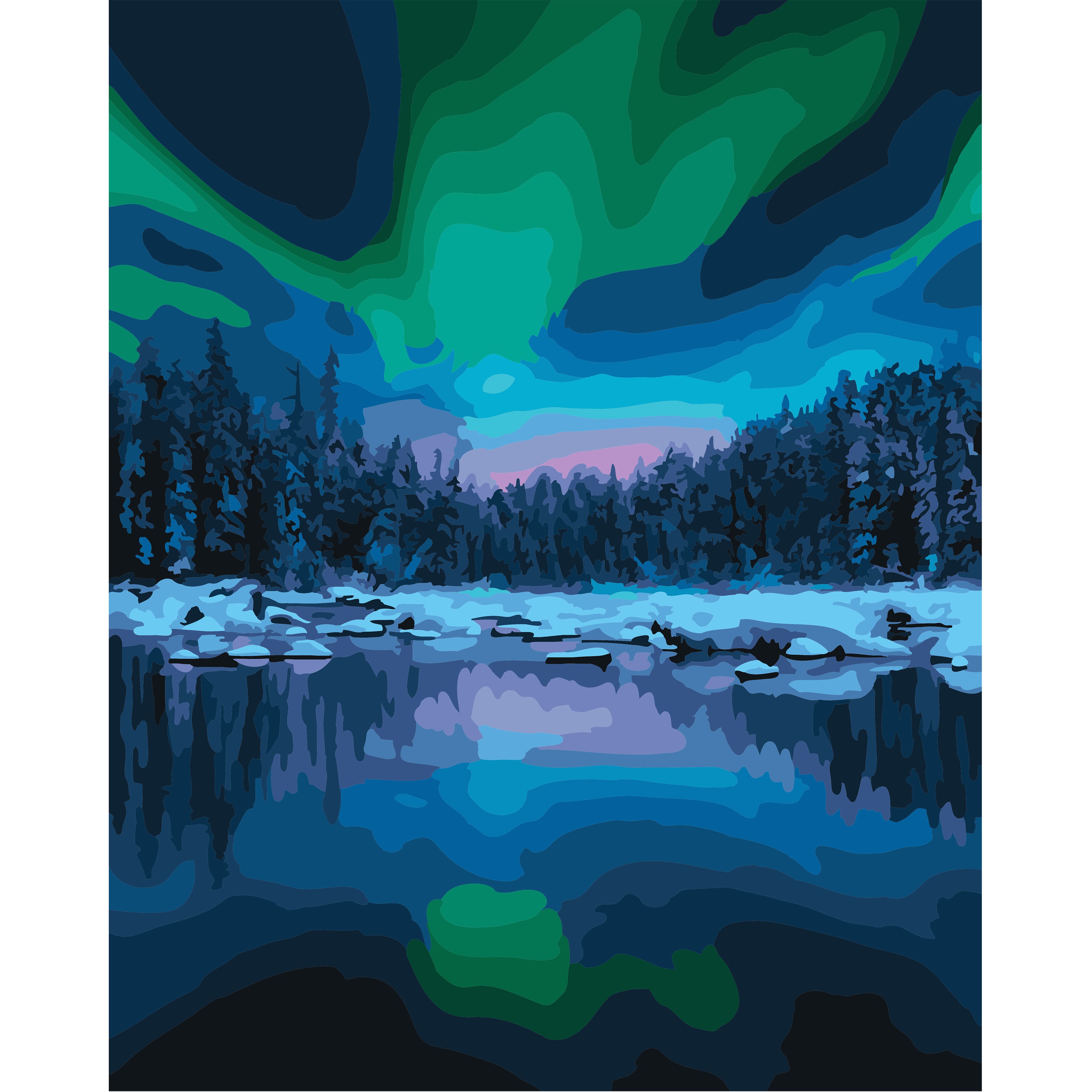 Northern Lights Christmas Paint by Number Kit by Artist&#x27;s Loft&#xAE;