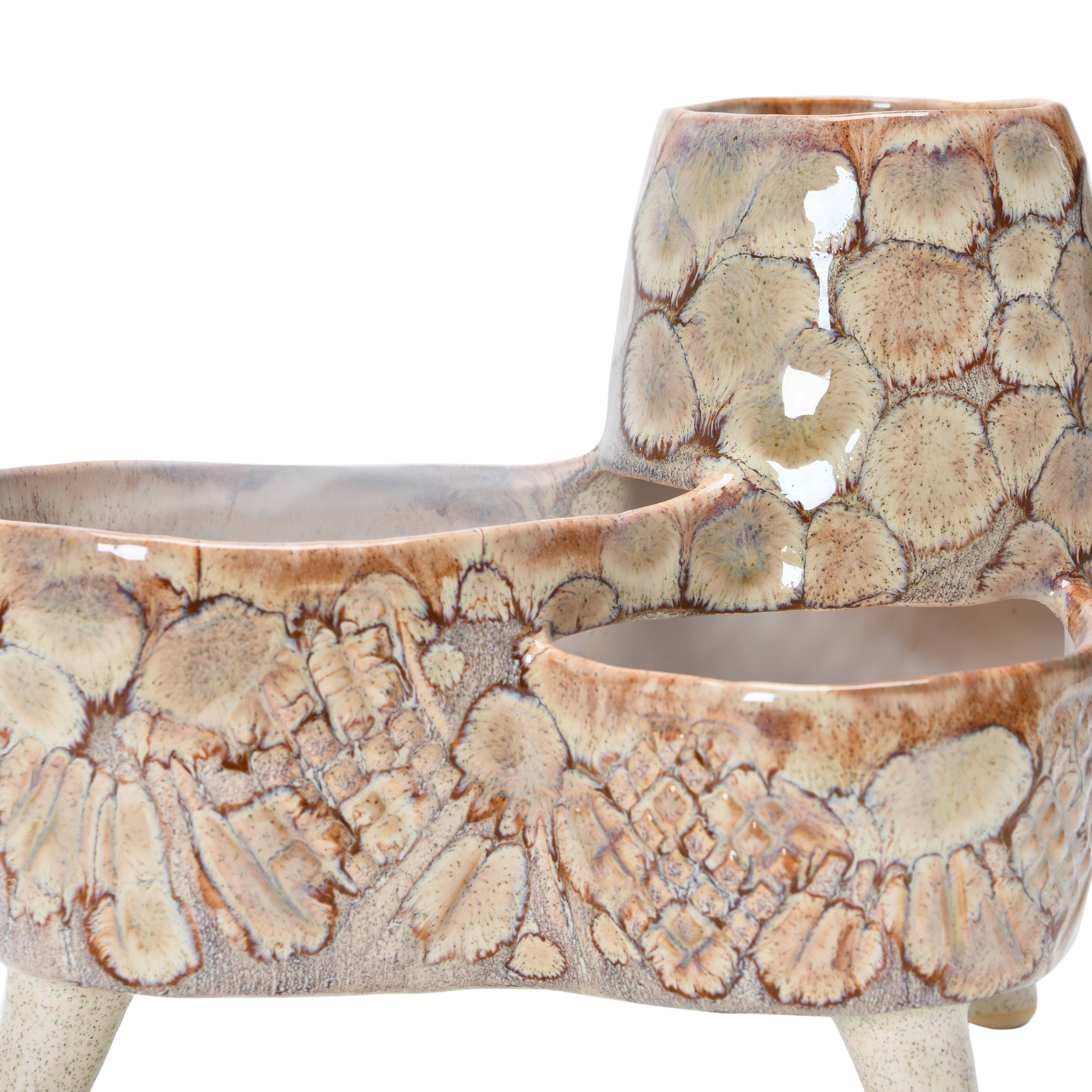 Hello Honey® 8.5" Stoneware Planter with 3 Openings