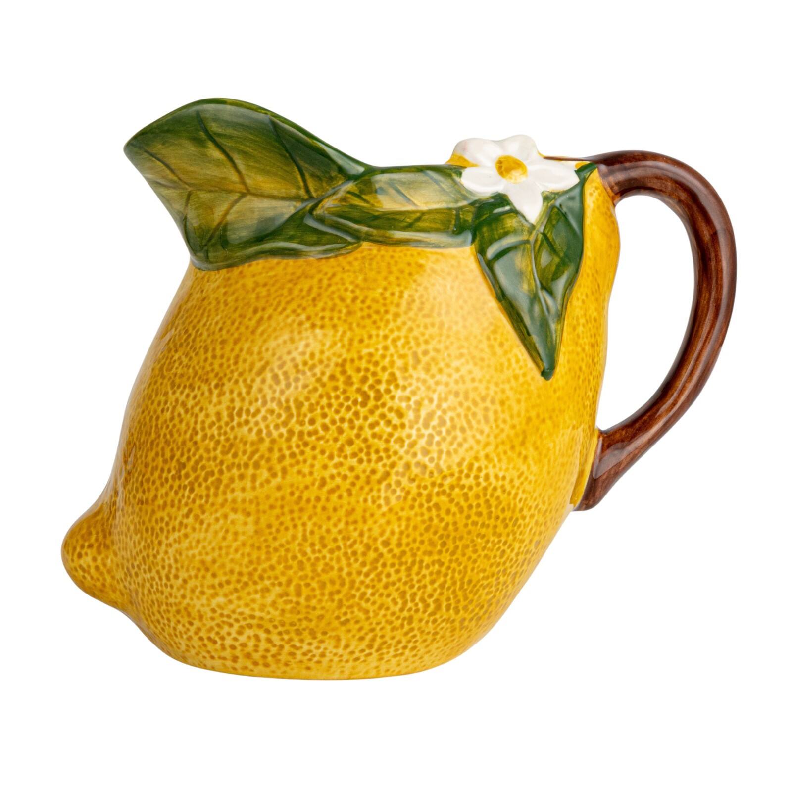 Hello Honey® 6.25" Sunny Orchard Stoneware Lemon Pitcher