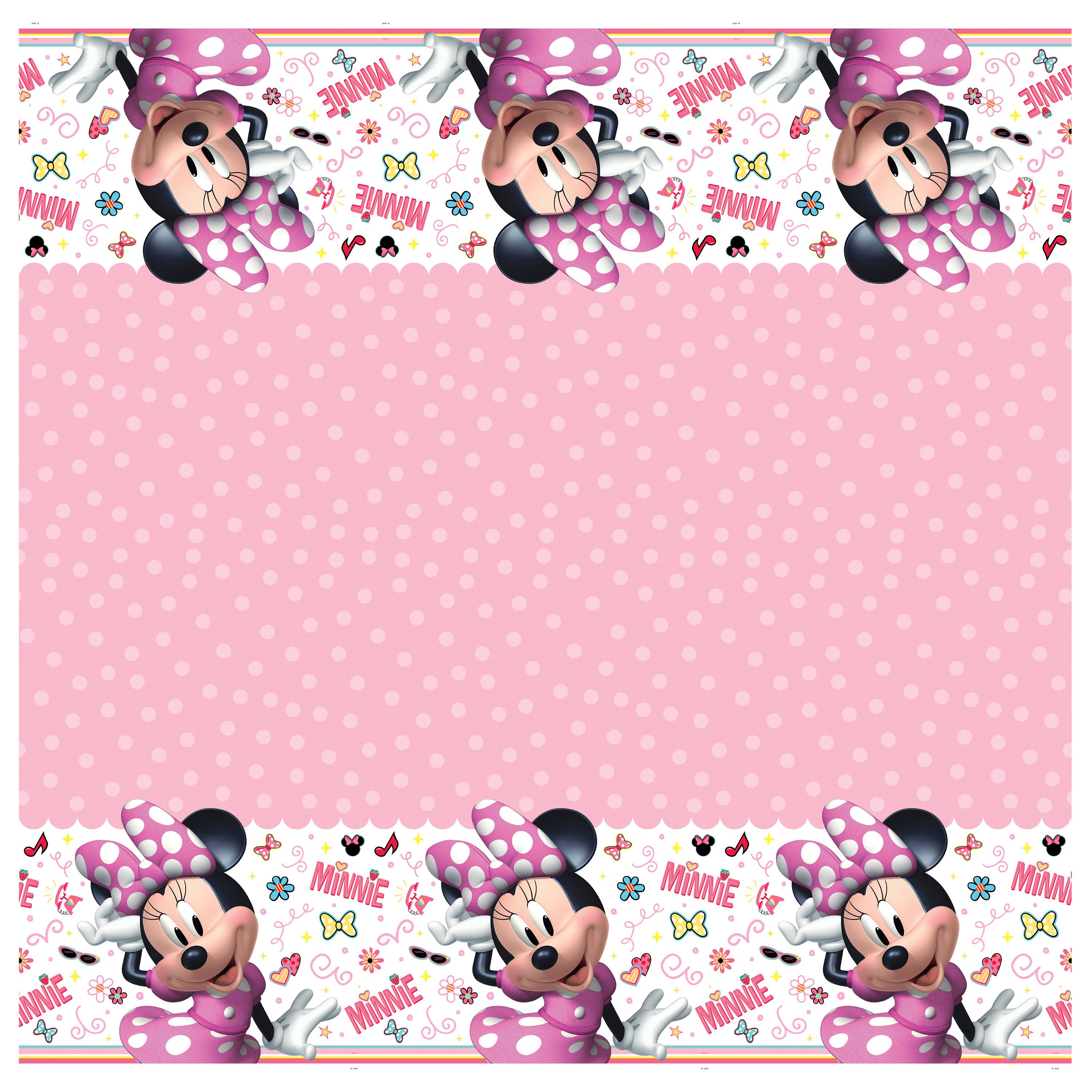 Minnie Mouse Tablecloth Table Cover Kids Birthday Party Tableware 