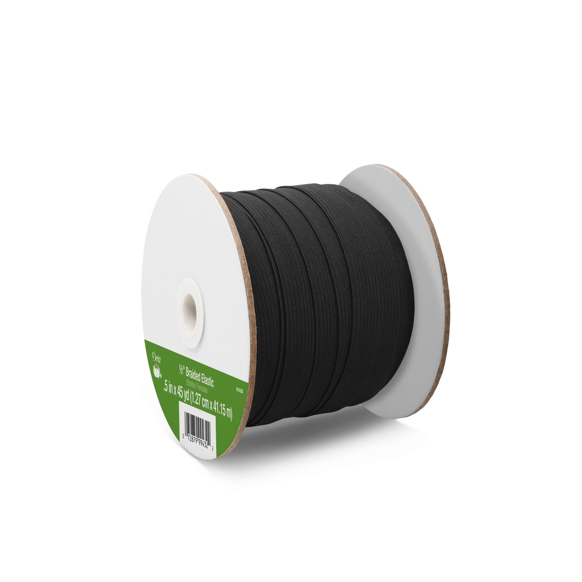 Dritz® 1/2" Black Braided Elastic