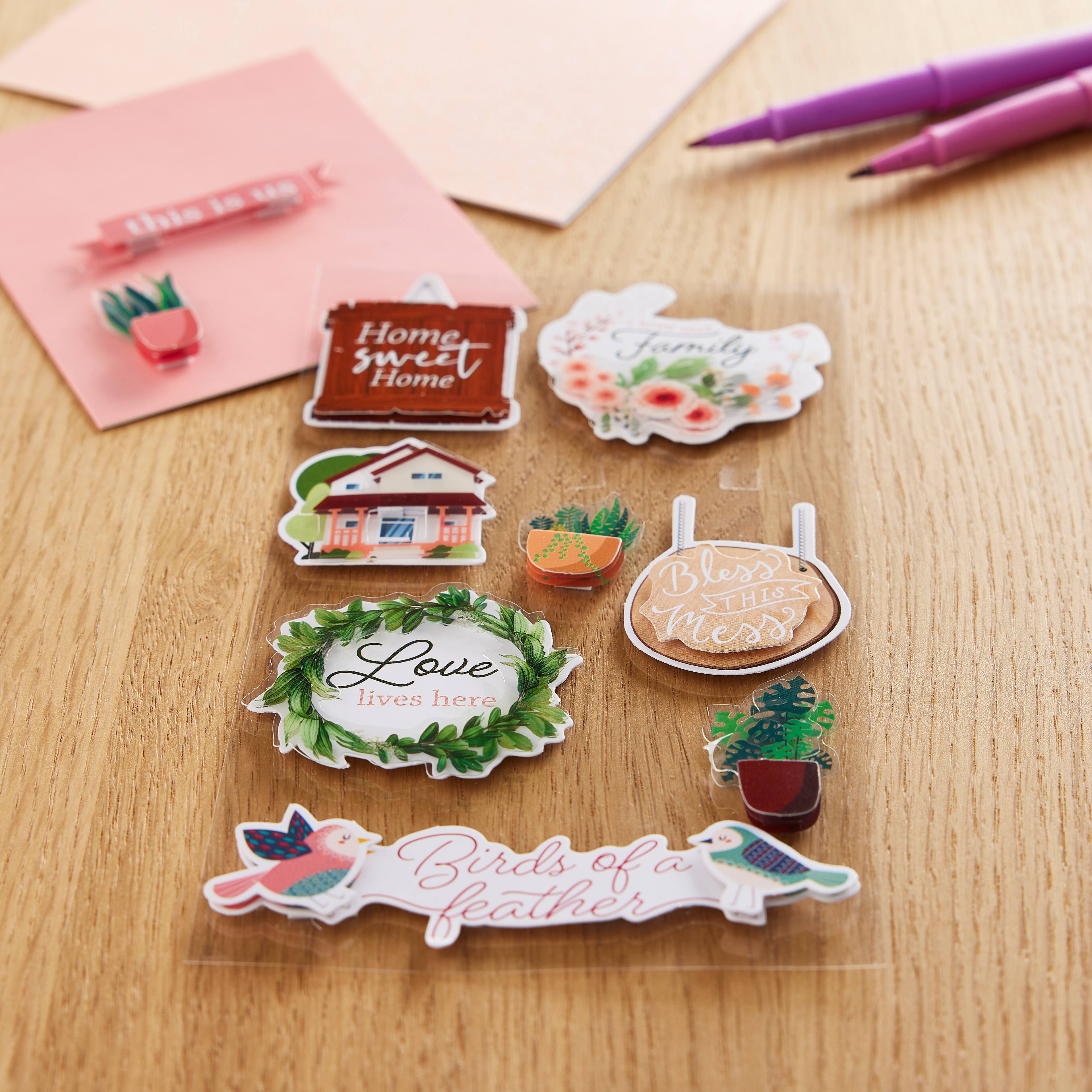 12 Pack: Home Sweet Home &#x26; Family Stickers by Recollections&#x2122;