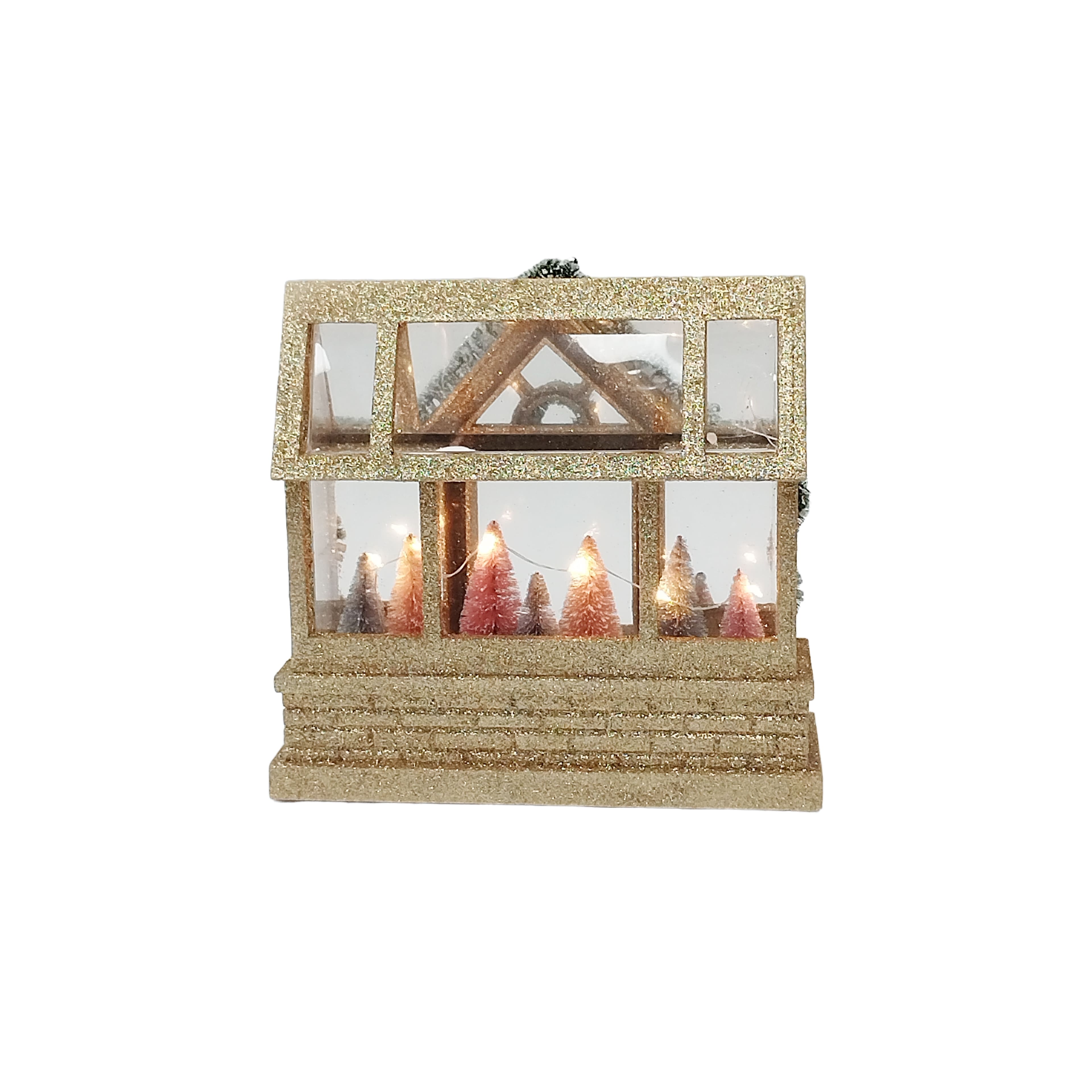 8" Gold Glitter House LED Tabletop Décor by Ashland®