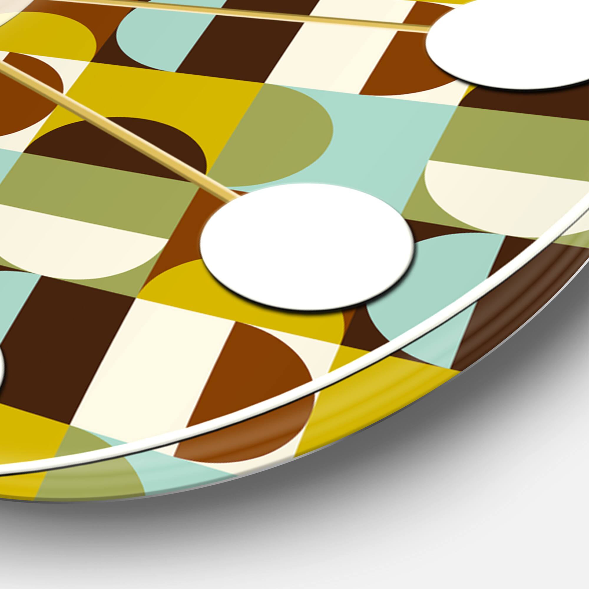 Designart 'Retro Polka Dots I Mid-Century Modern Wall Clock