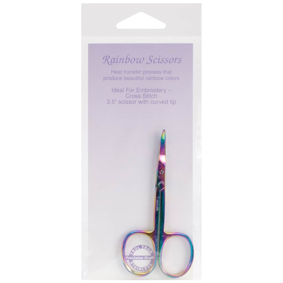Tool Tron 3.5" Rainbow Curved Tip Scissors