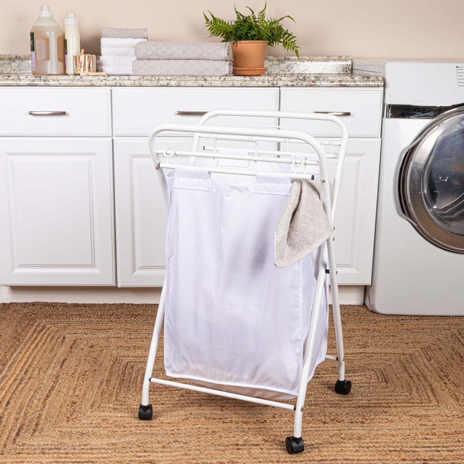 Household Essentials Rolling Laundry Hamper