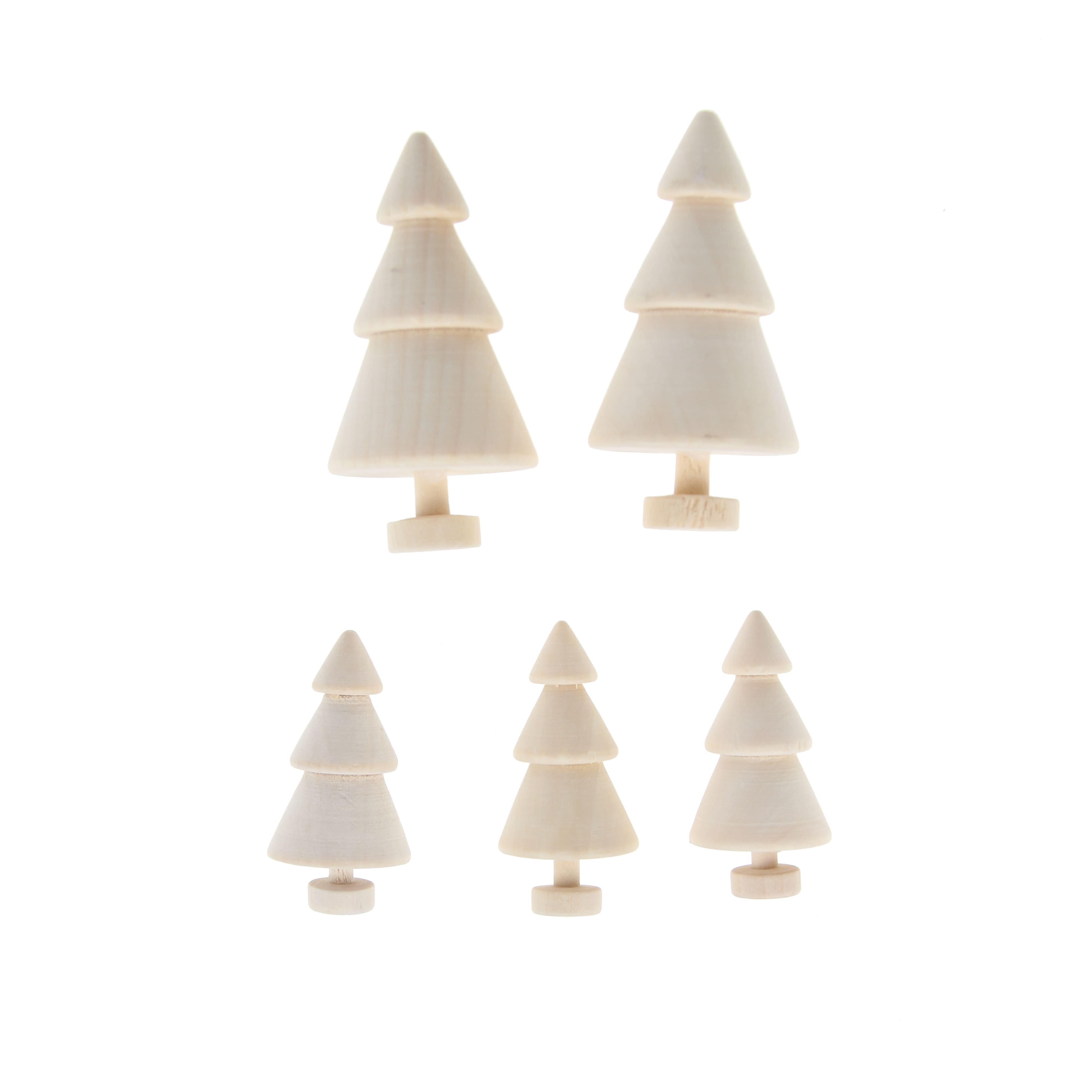 Unfinished 3D Christmas Trees DIY Wood D&#xE9;cor by Make Market&#xAE;