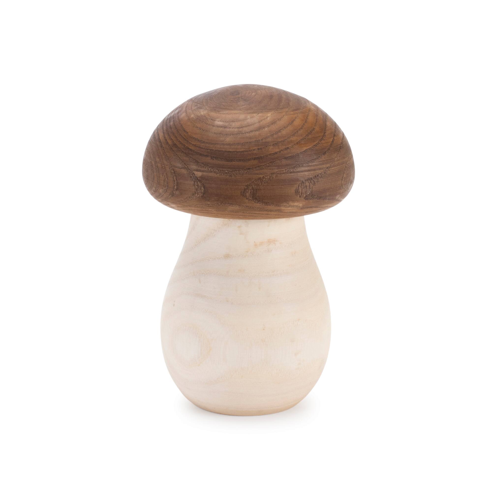 Wood Mushroom Box D&#xE9;cor Set