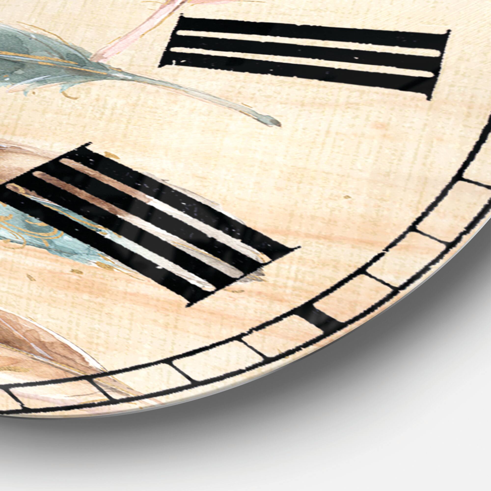 Designart &#x27;Feathers Cottage Family Farmhouse Wall Clock