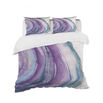 Designart 'Watercolor Geode I' Geometric Bedding Set - Duvet Cover ...