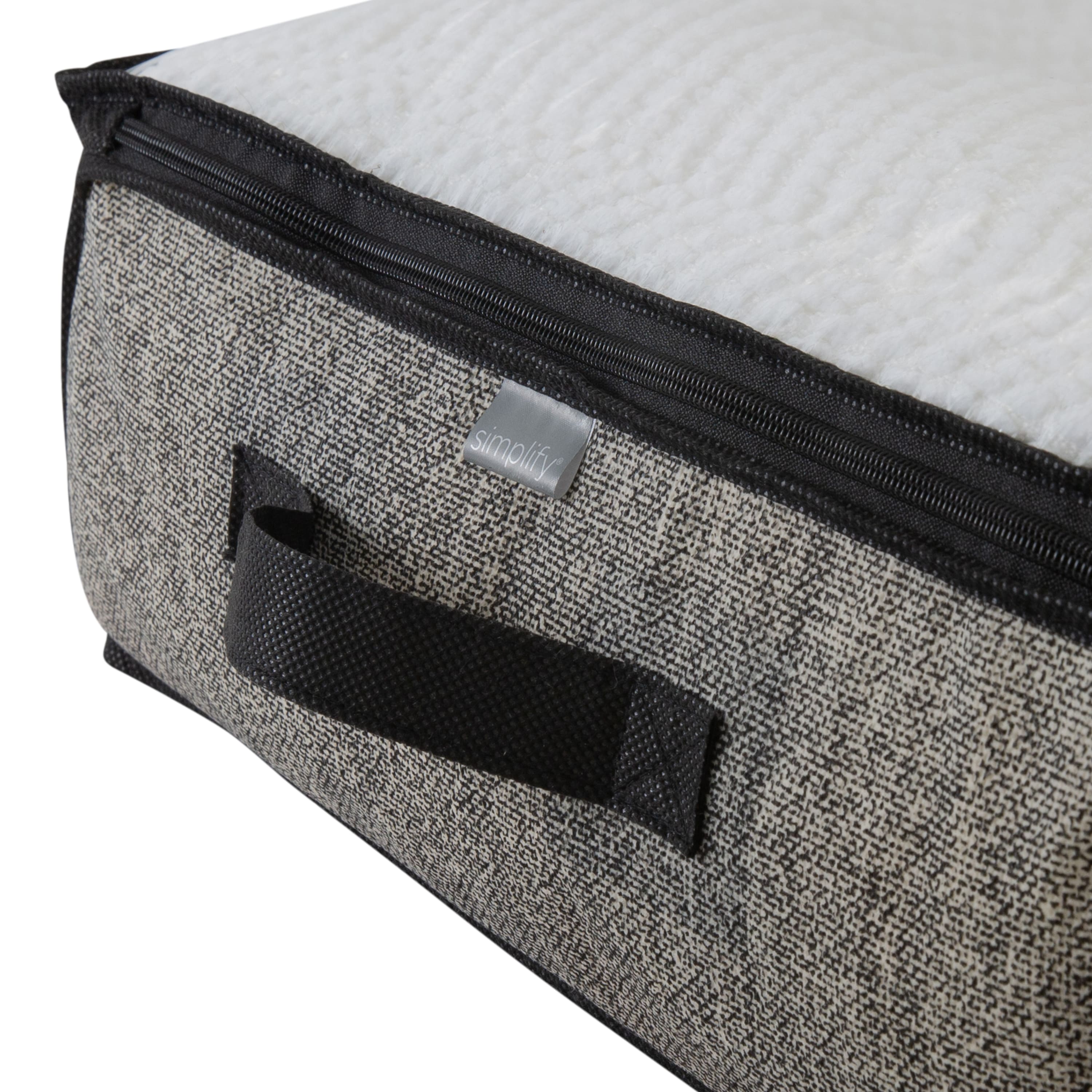 Simplify Black Under the Bed Storage Bag, 2ct.