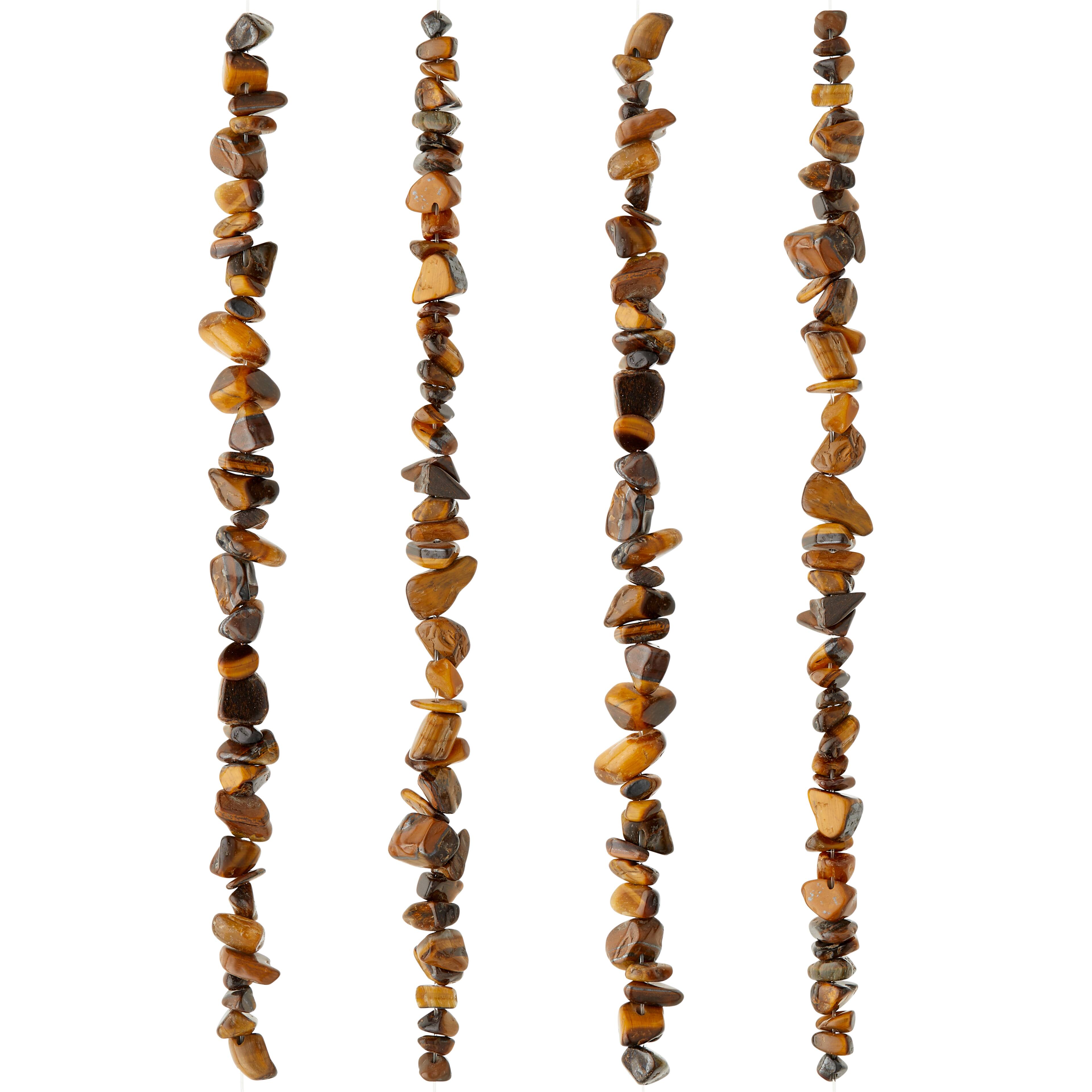 12 Pack:  Tiger Eye Chip Beads, 7mm by Bead Landing&#x2122;