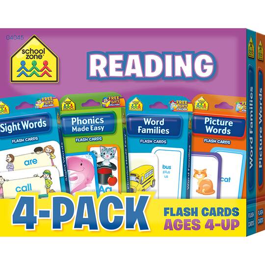 Algopix Similar Product 19 - School Zone Reading 4Pack Flash