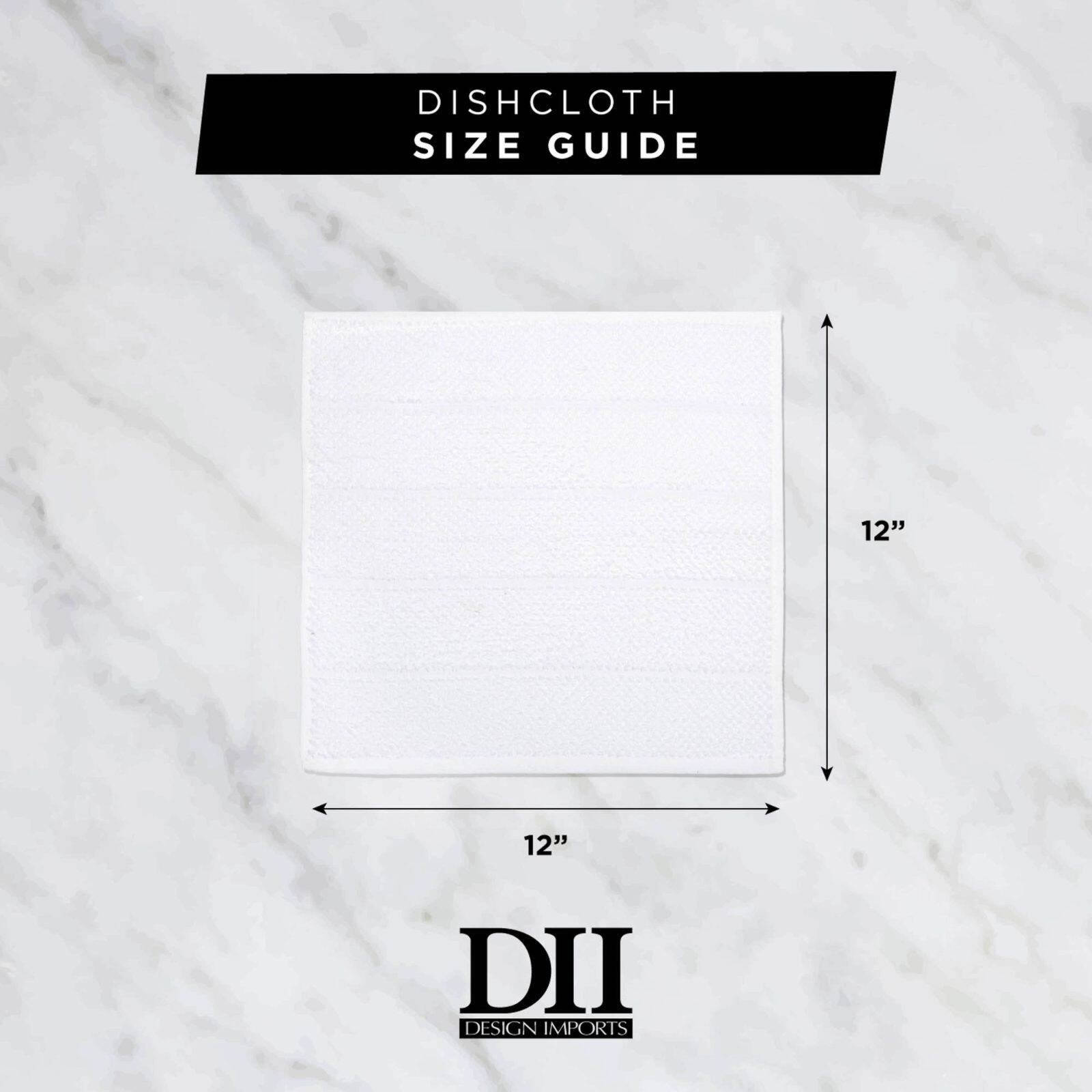 DII® White Barmop Terry Dishcloths, 8ct.