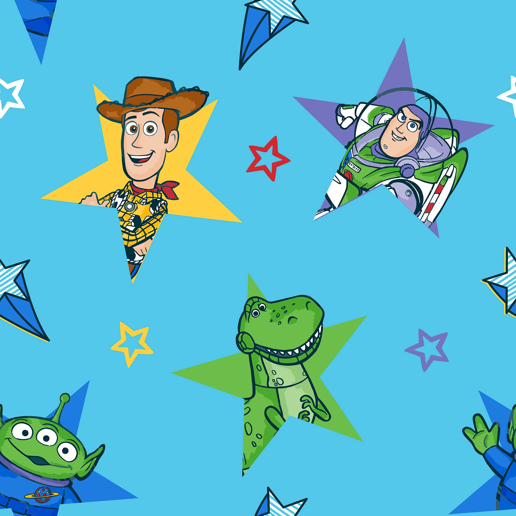 disney toy story fleece fabric star